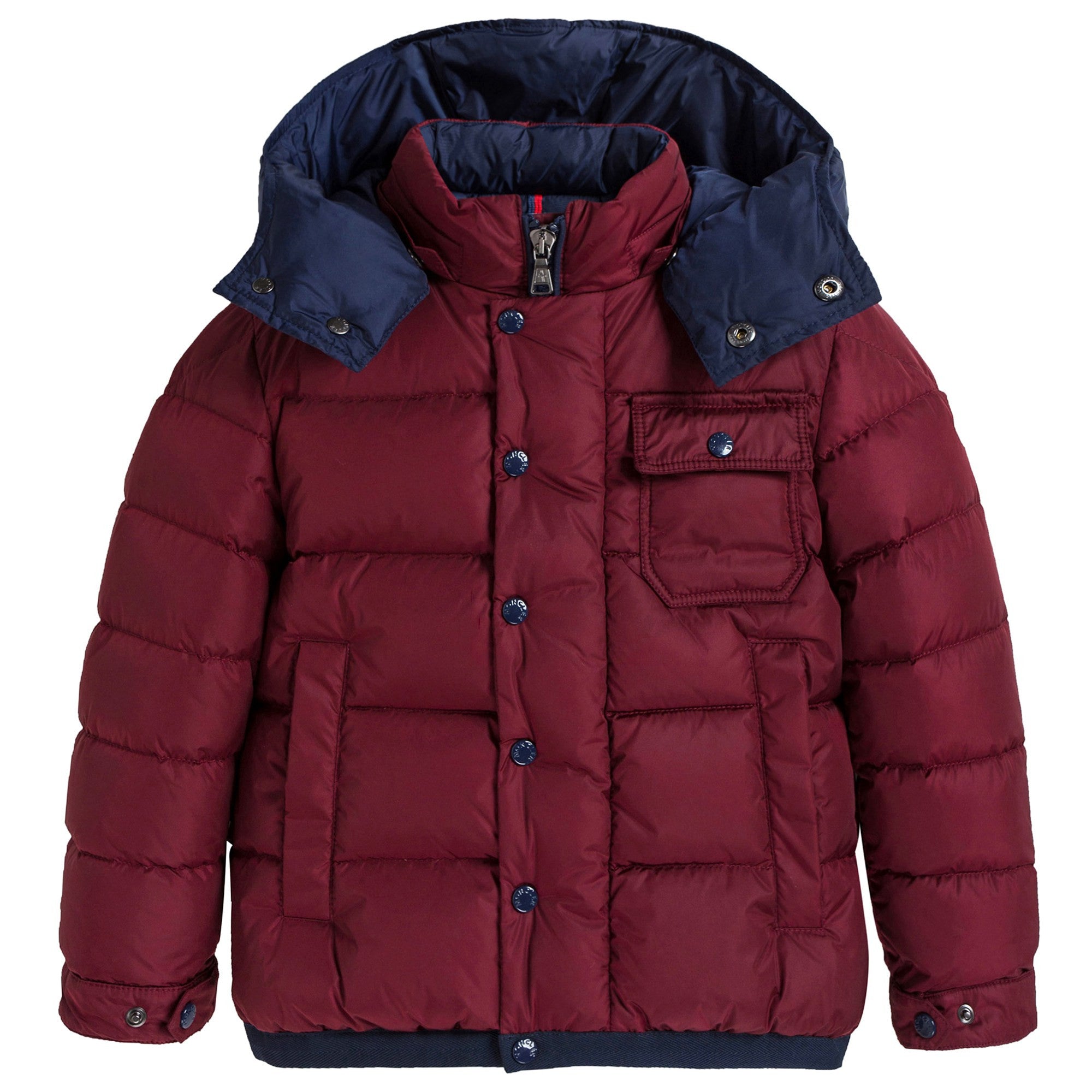 Boys Wine Red 'Willie' Down Padded Jacket