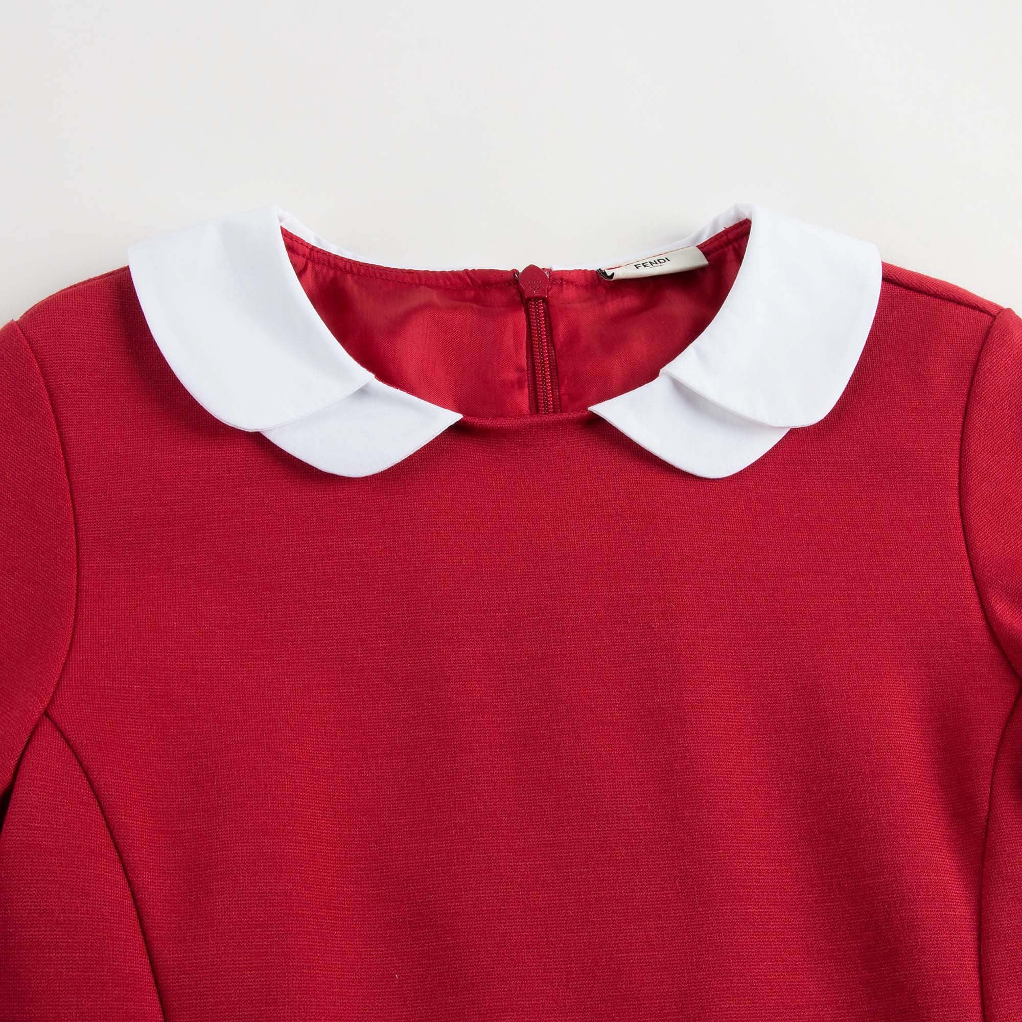 Girl Red Woven Ruffled Waisted Dress - CÉMAROSE | Children's Fashion Store - 3