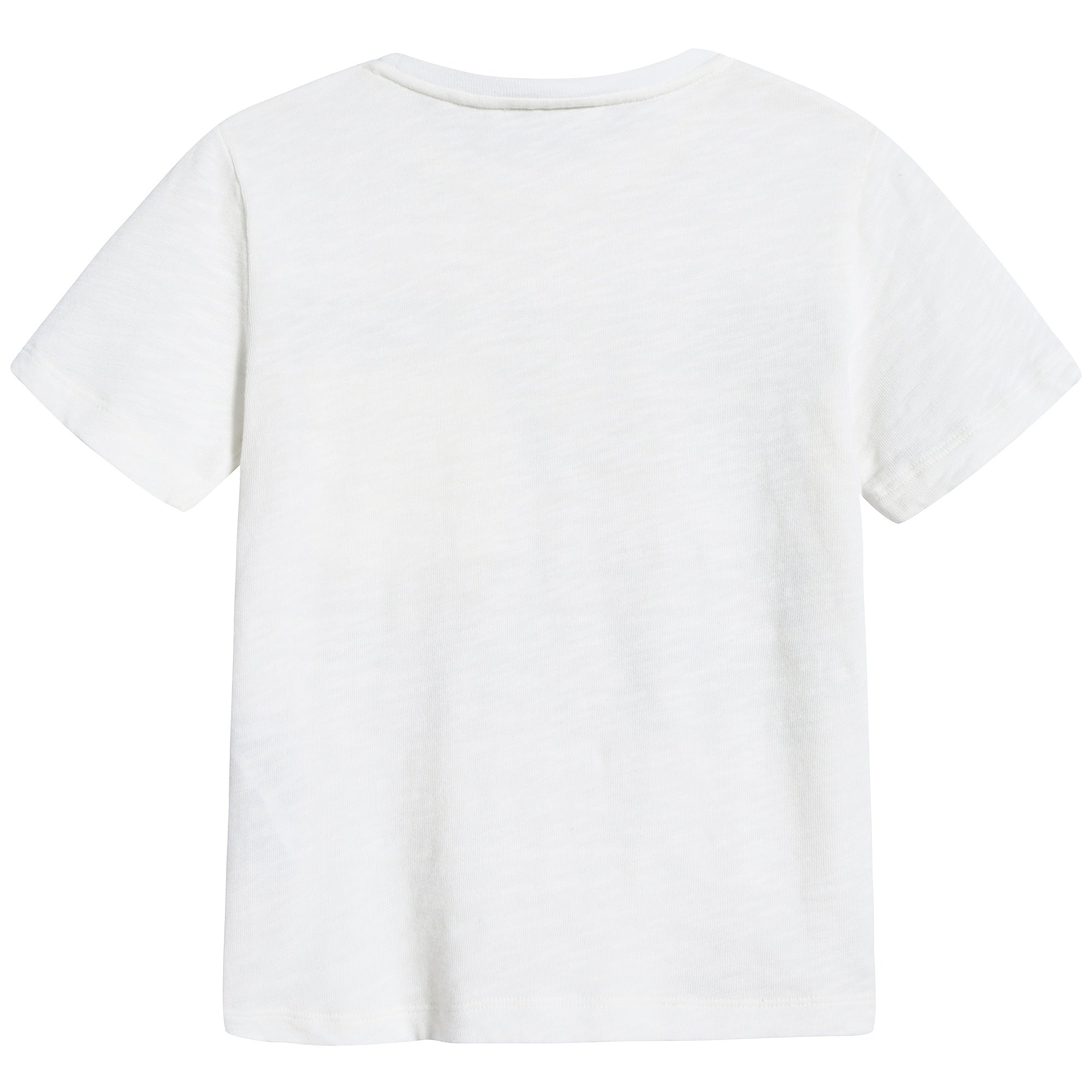 Boys White Logo Cotton T-shirt
