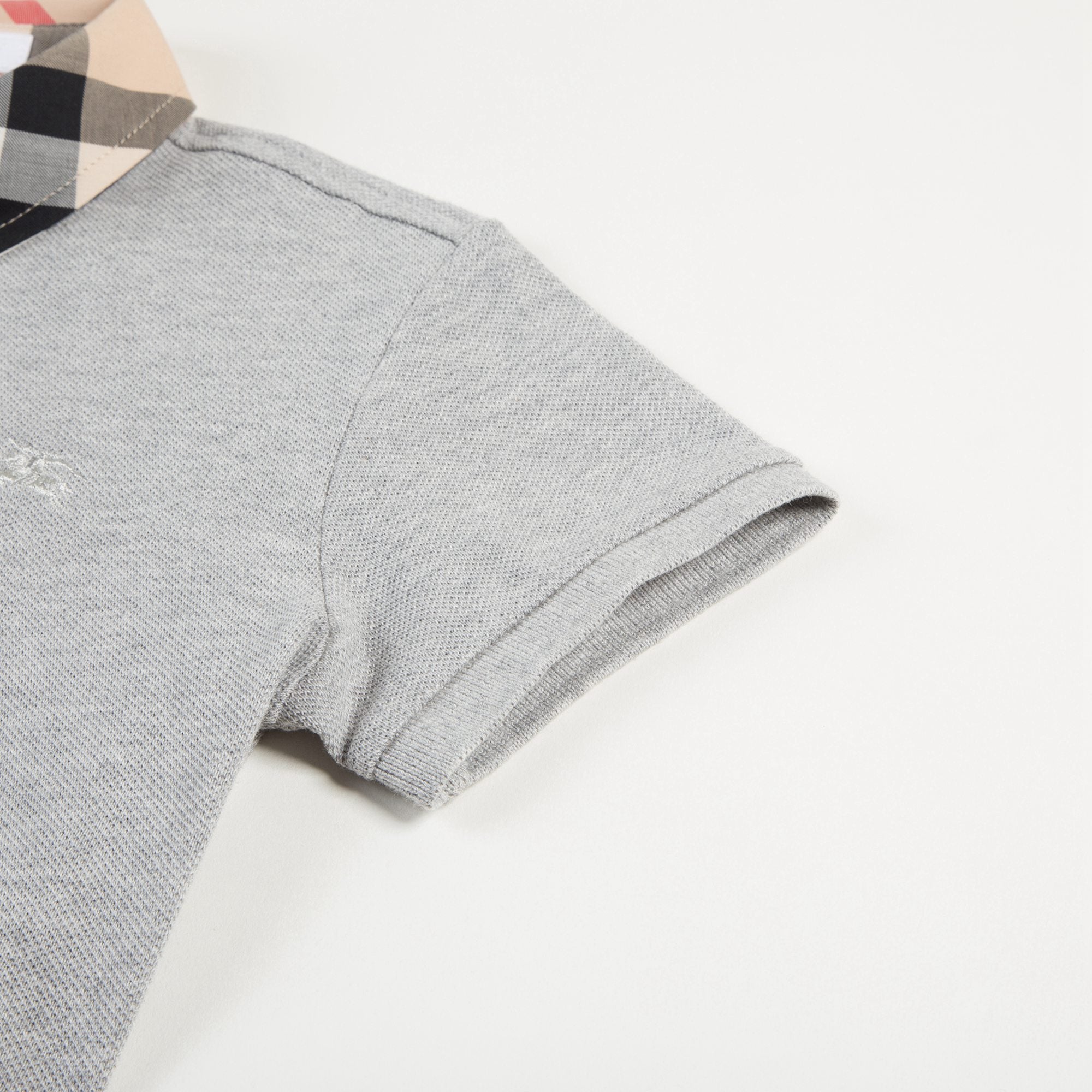 Boys Pale Gray Cotton Polo Shirts