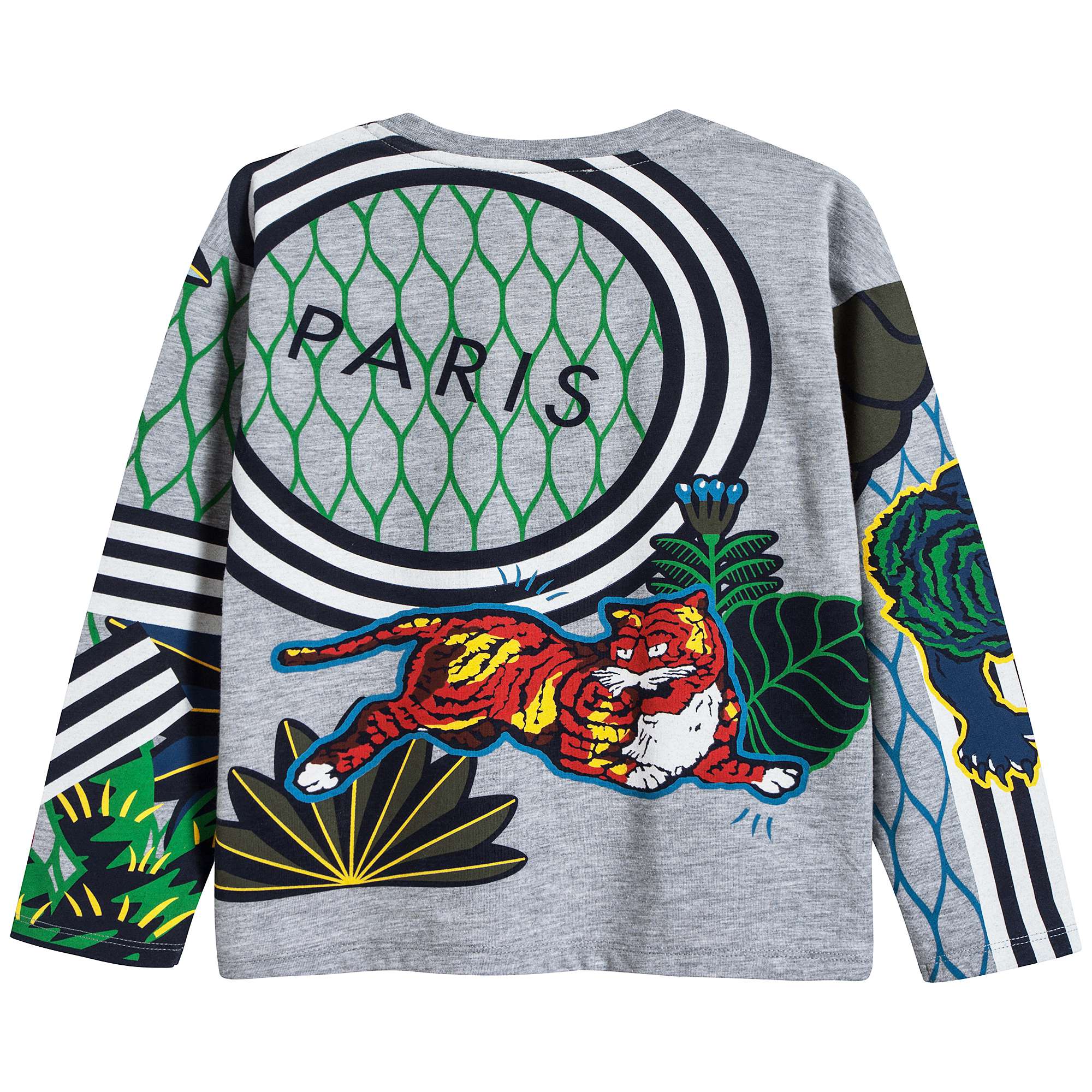 Boys Marl Grey Printed Cotton T-shirt