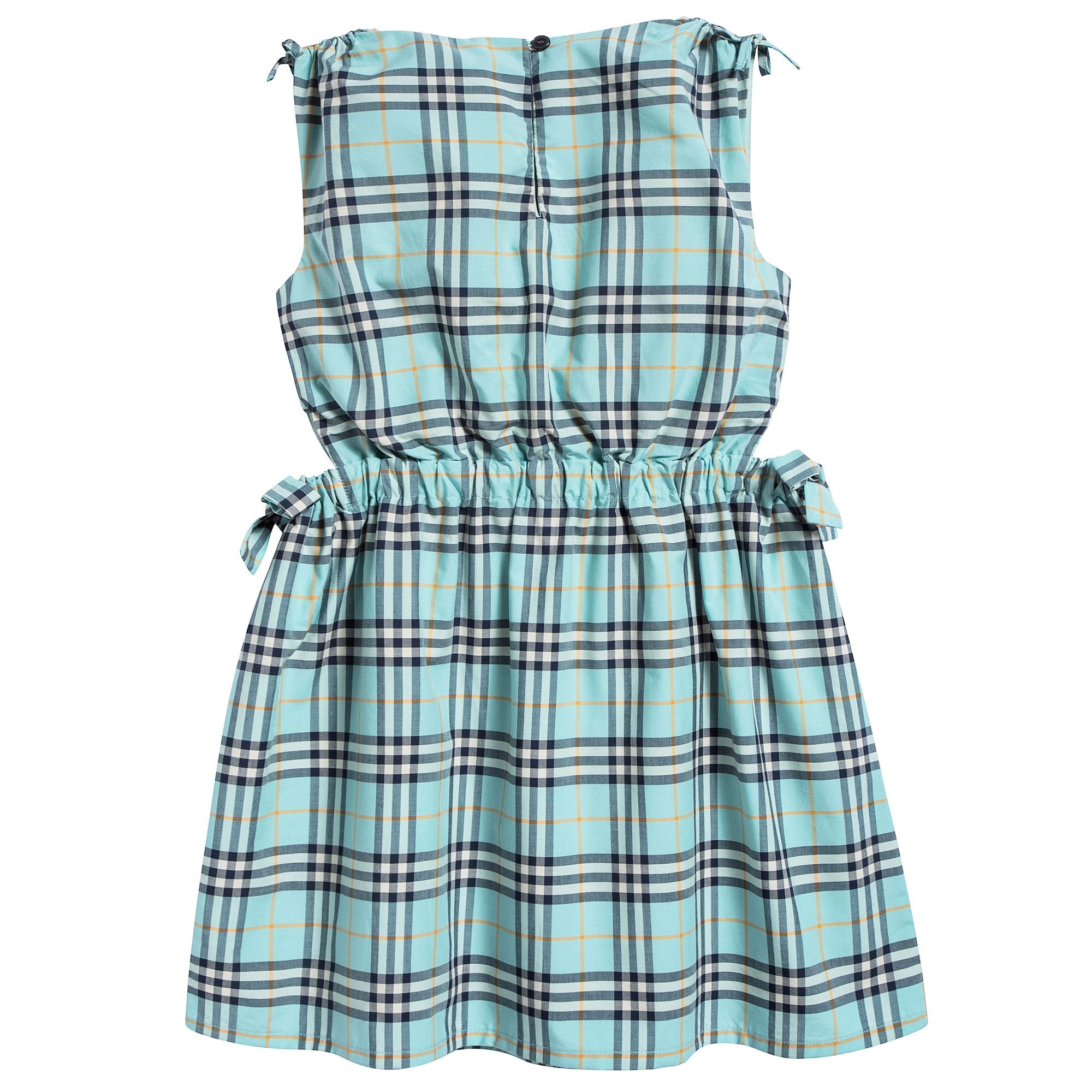 Girls Bright Aqua Cotton Dress