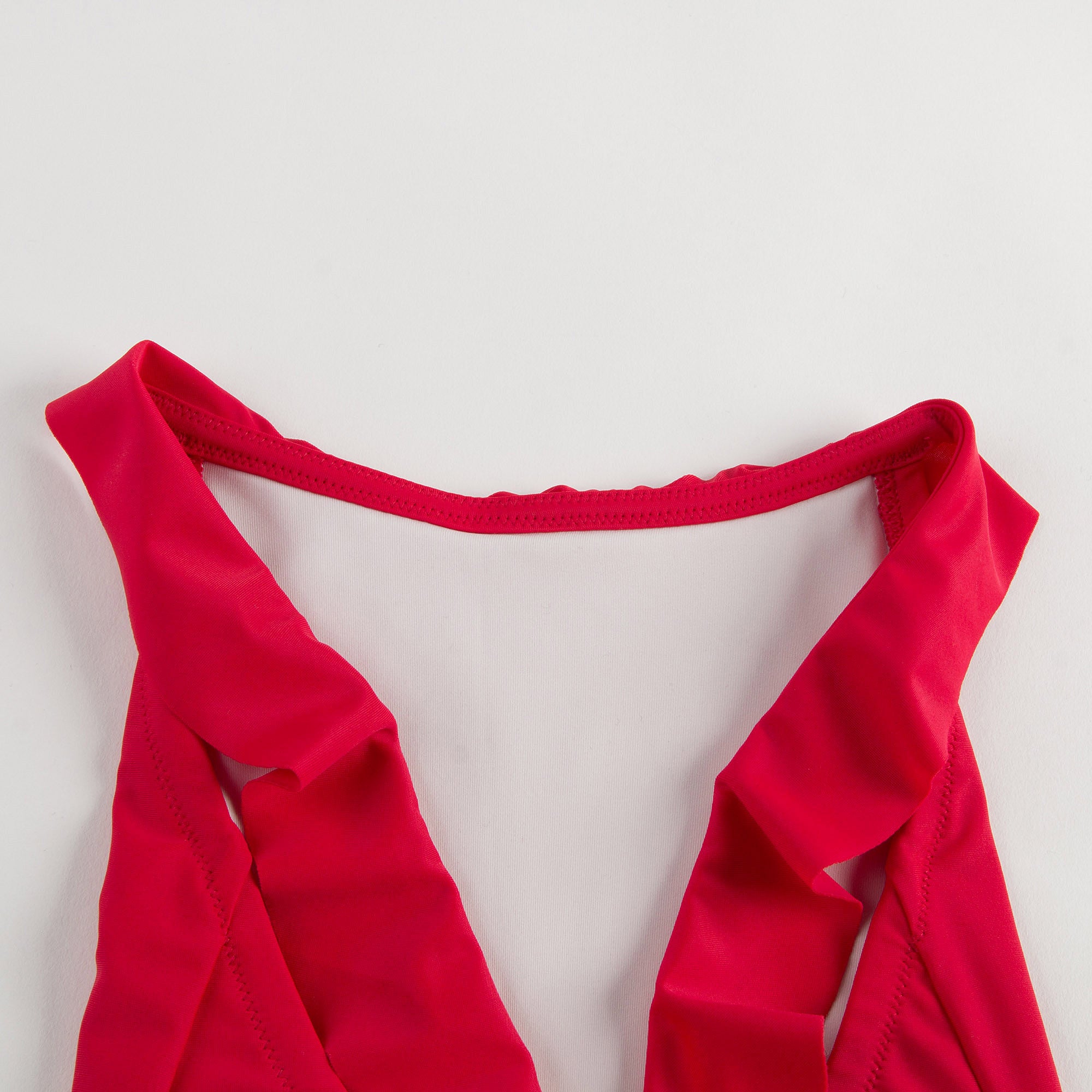 Girls Red Lotus Leaf With Swimsuit - CÉMAROSE | Children's Fashion Store - 5
