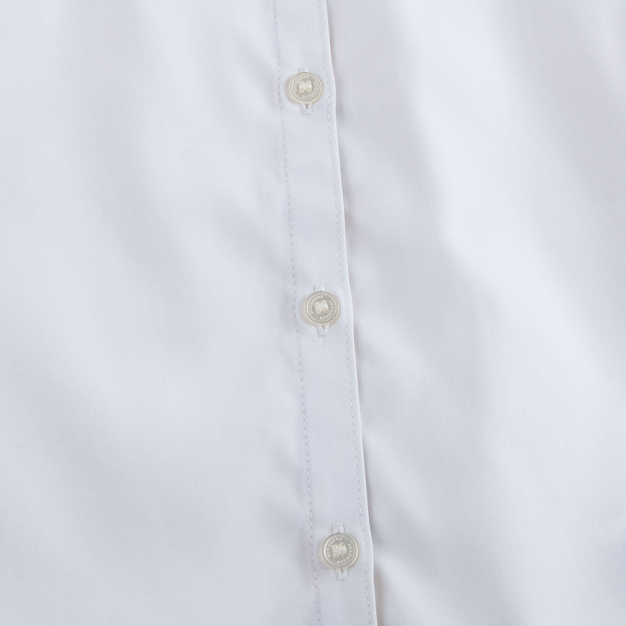 Baby Girls White Blouse with Check Cuffs - CÉMAROSE | Children's Fashion Store - 4