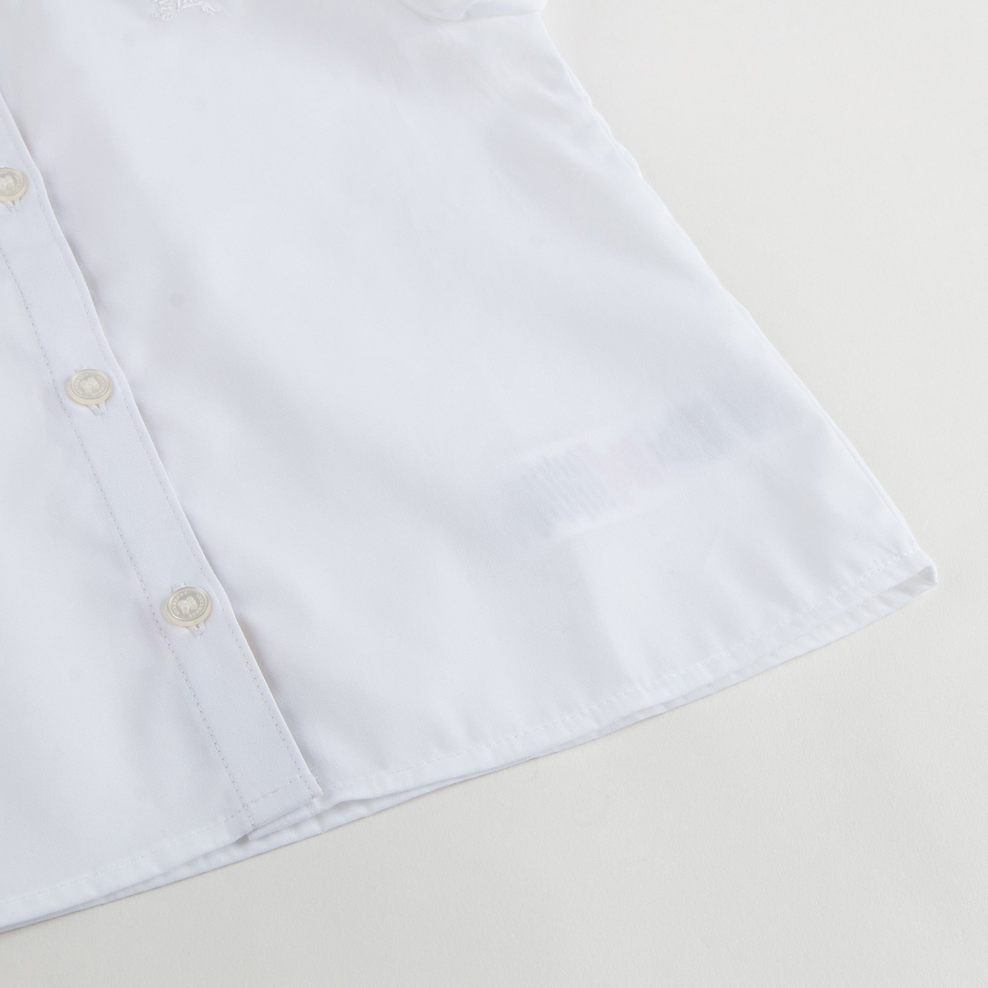 Baby Girls White Blouse with Check Cuffs - CÉMAROSE | Children's Fashion Store - 6