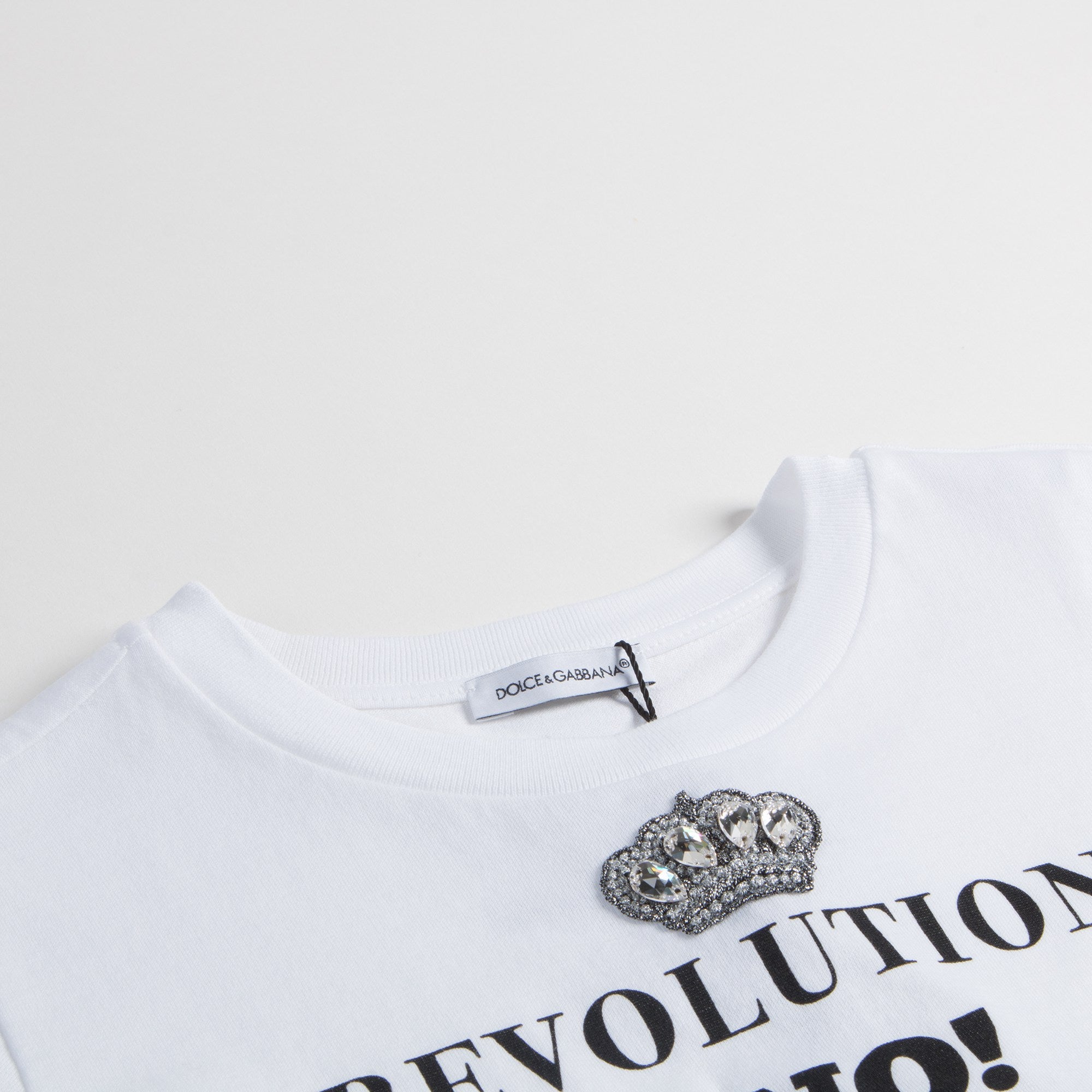 T-shirt blanc en coton pour filles