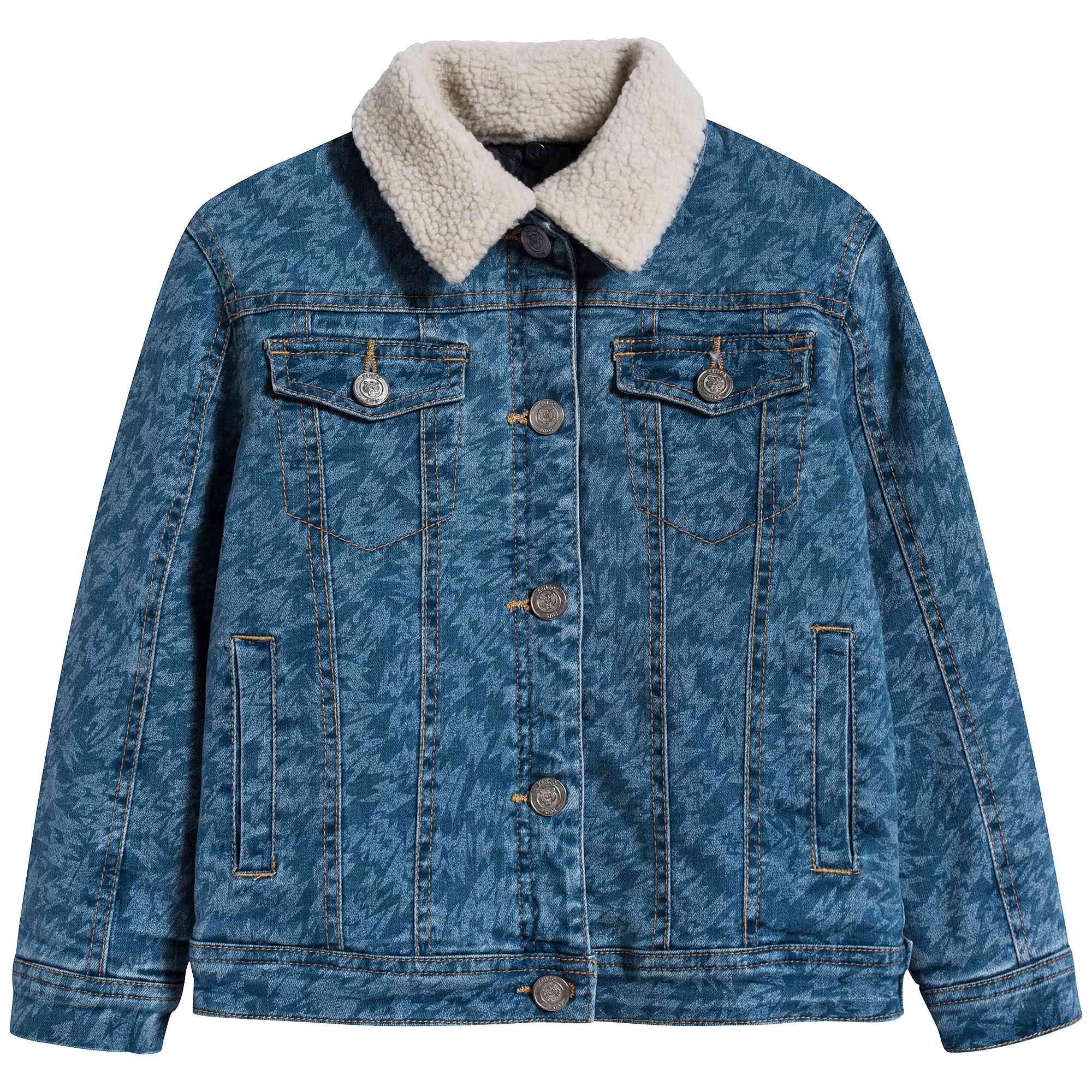 Girls Denim Blue Coat