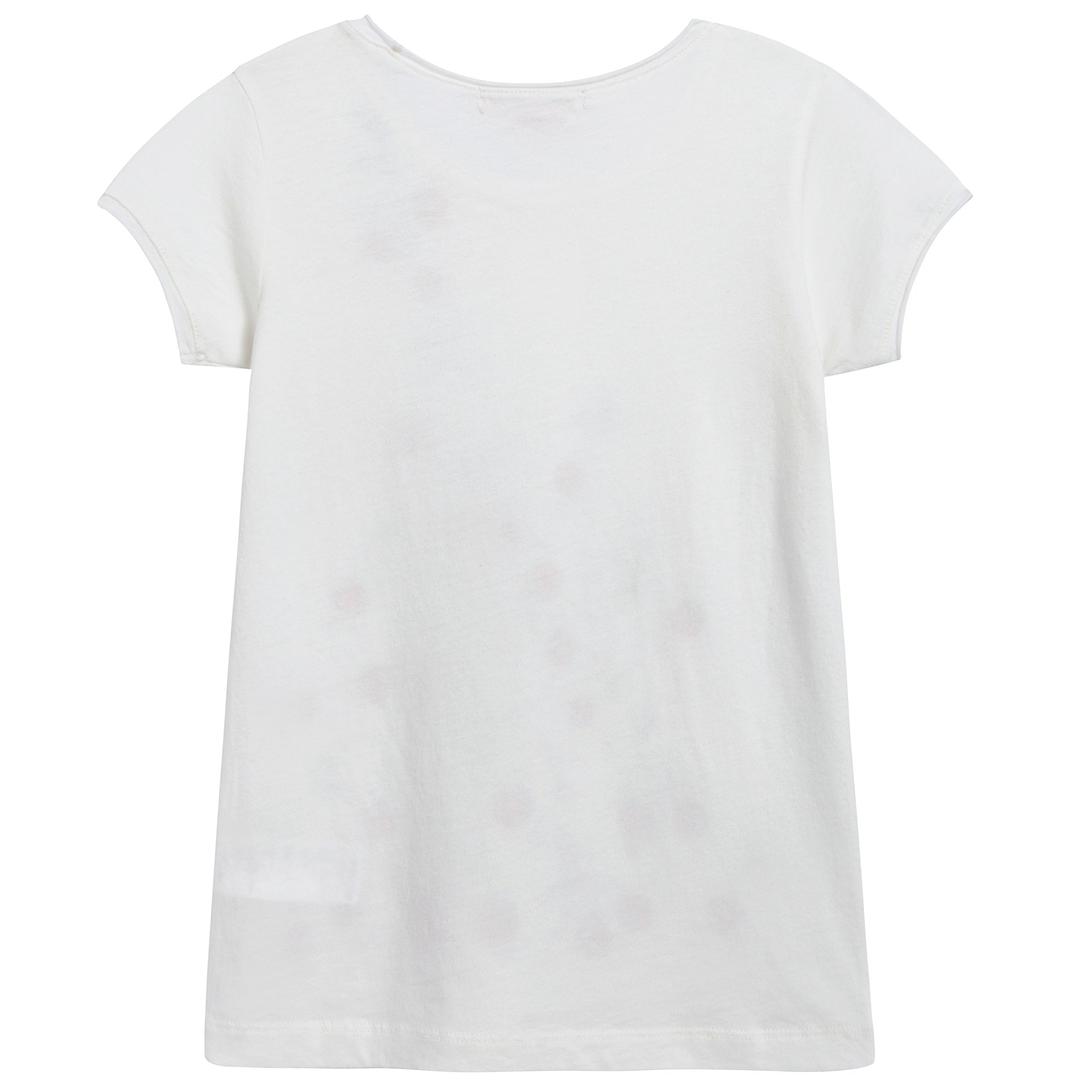 T-shirt écru imprimé cerises pour fille
