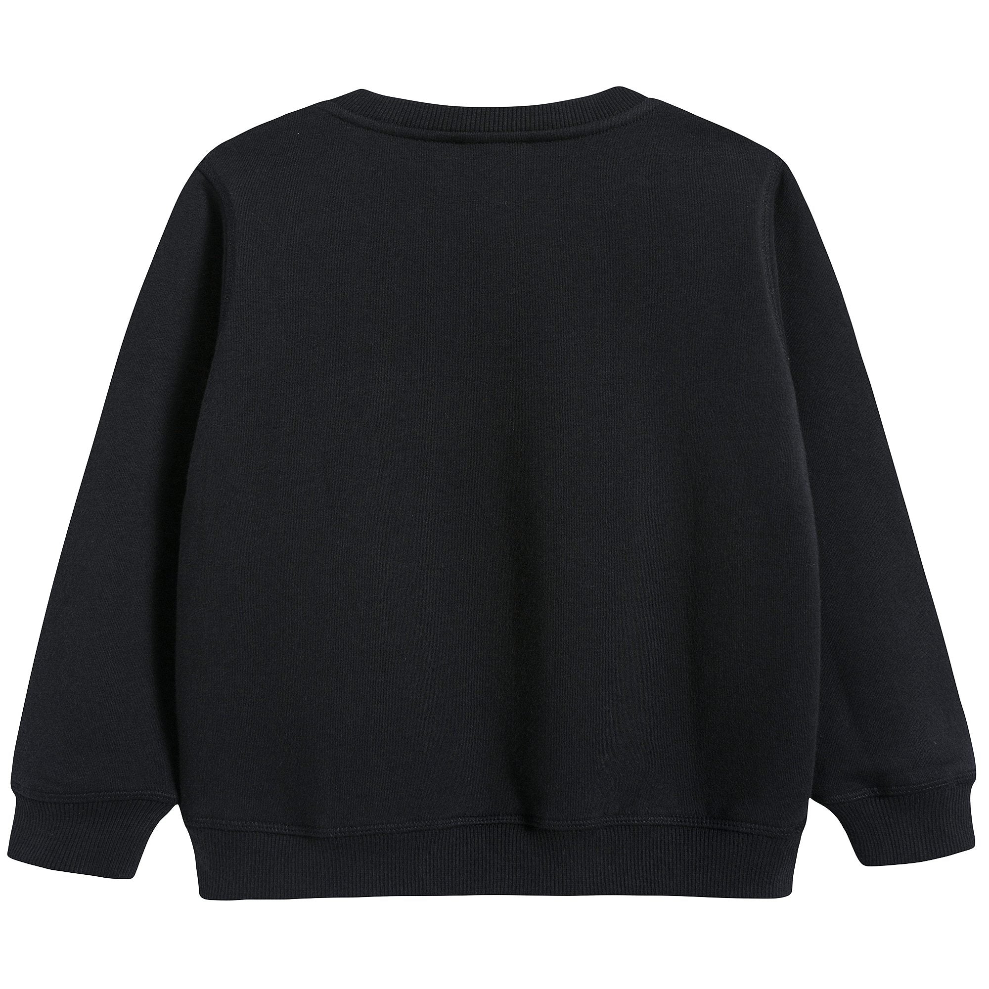 Boys Black With Tiger Logo Cotton Sweatshirt