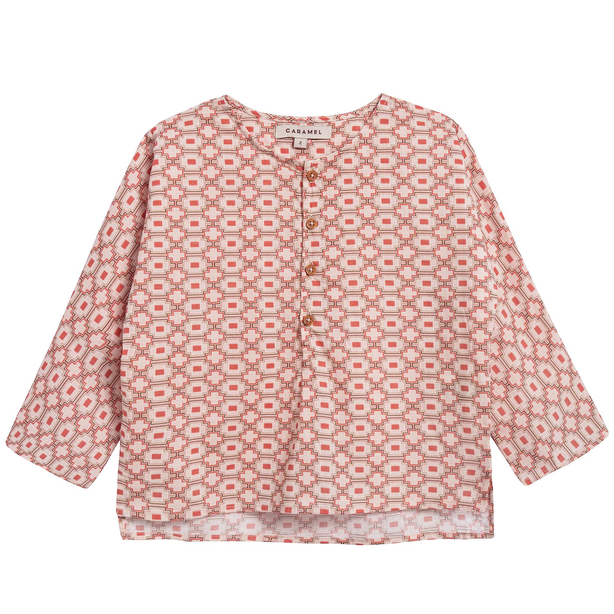Baby Kaleido Red Woven T-shirt