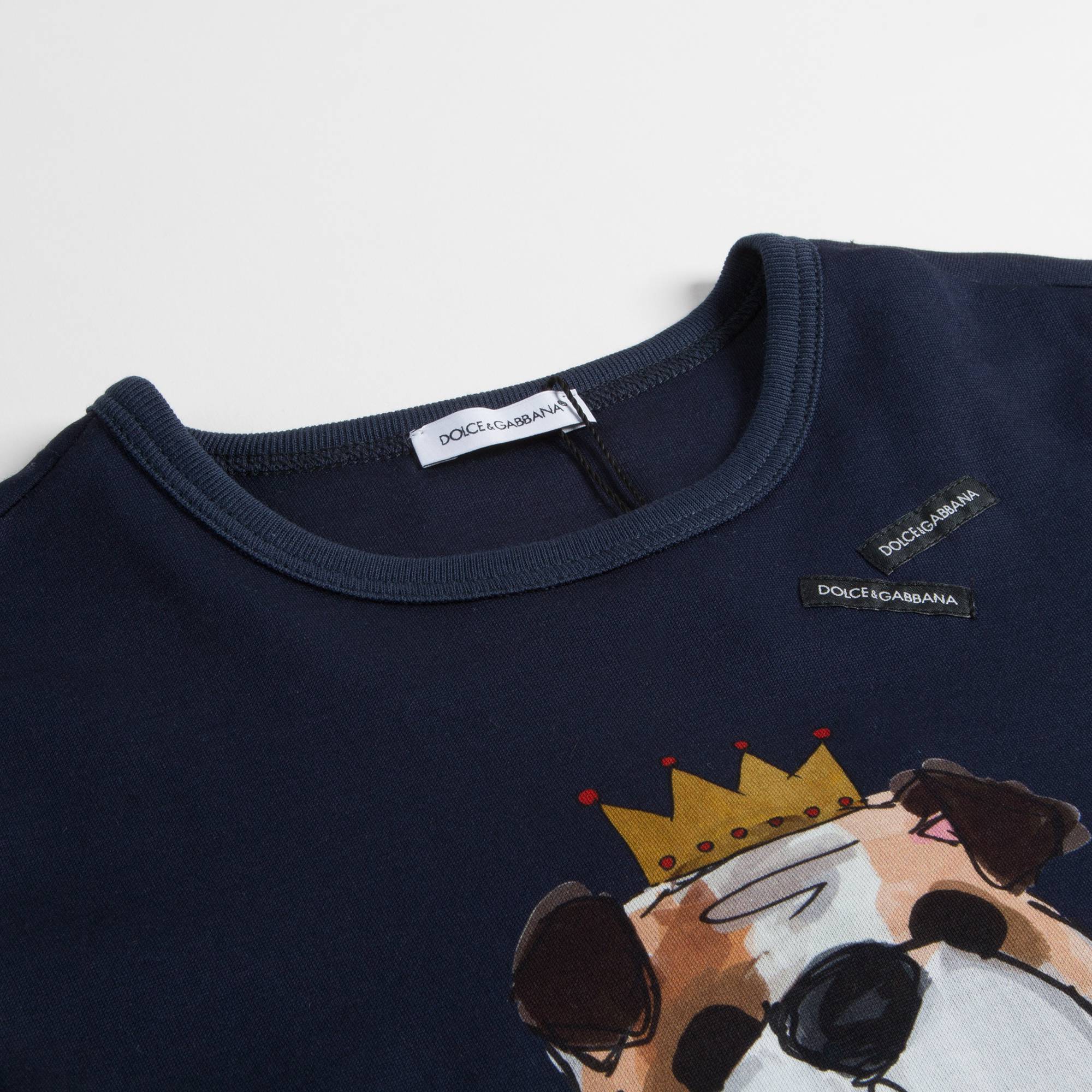 Baby Boys Blue Dog Cotton T-shirt