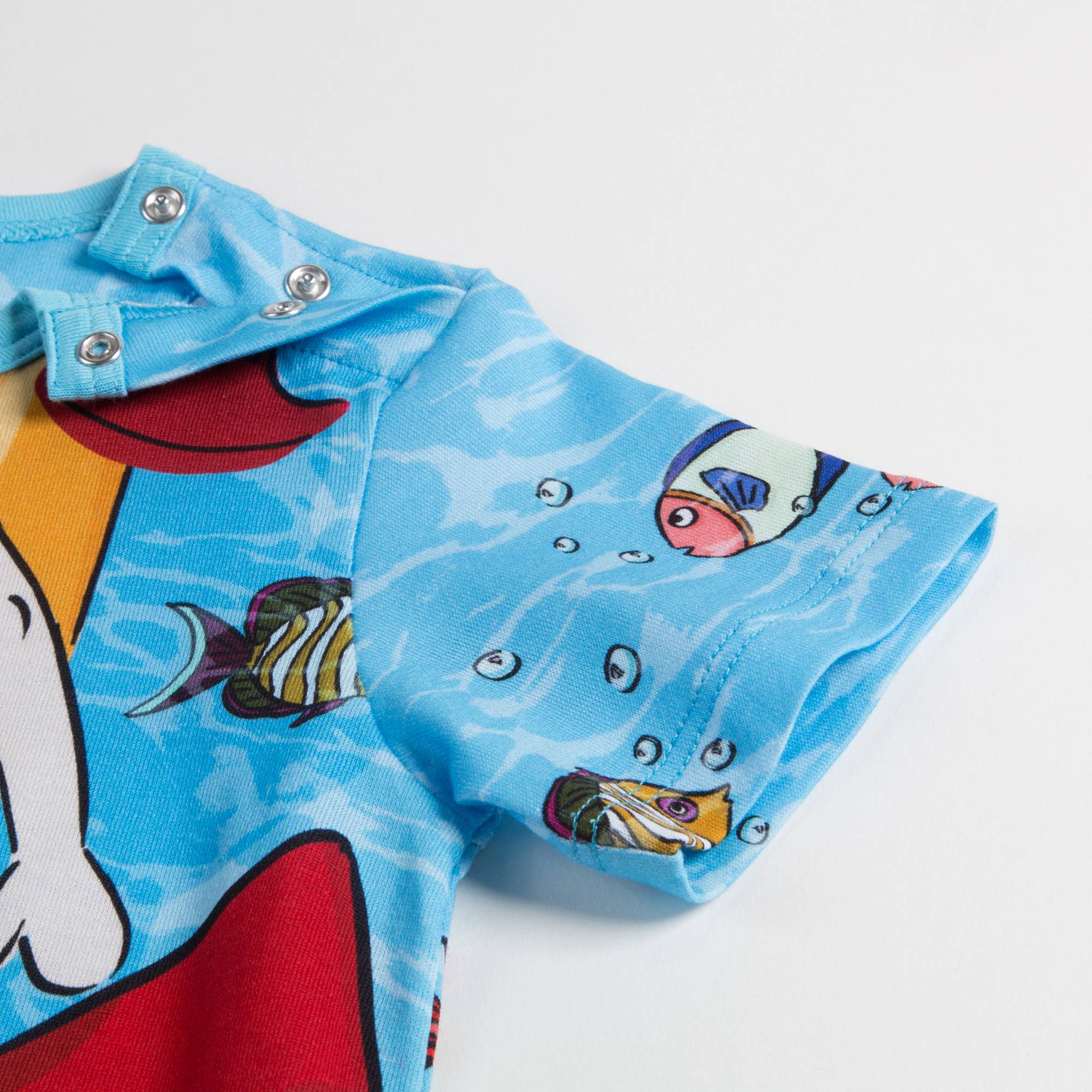 Baby Boys Sky Blue Swimming Pool Babysuit