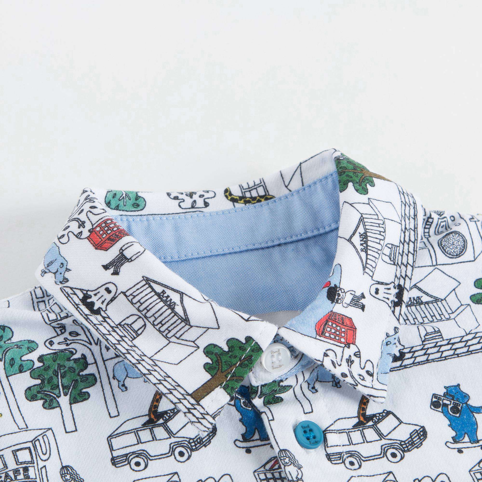 Baby Boys White 'Pan' Cotton Shirt