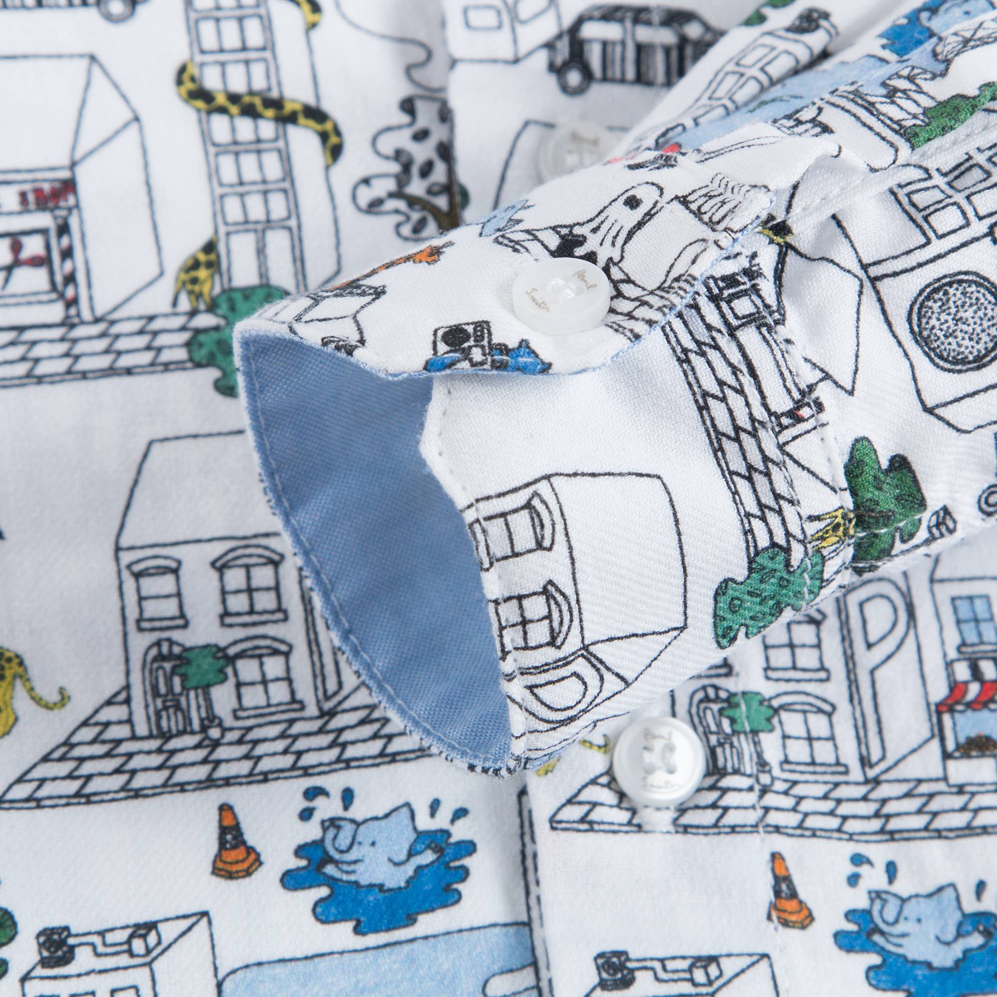 Baby Boys White 'Pan' Cotton Shirt