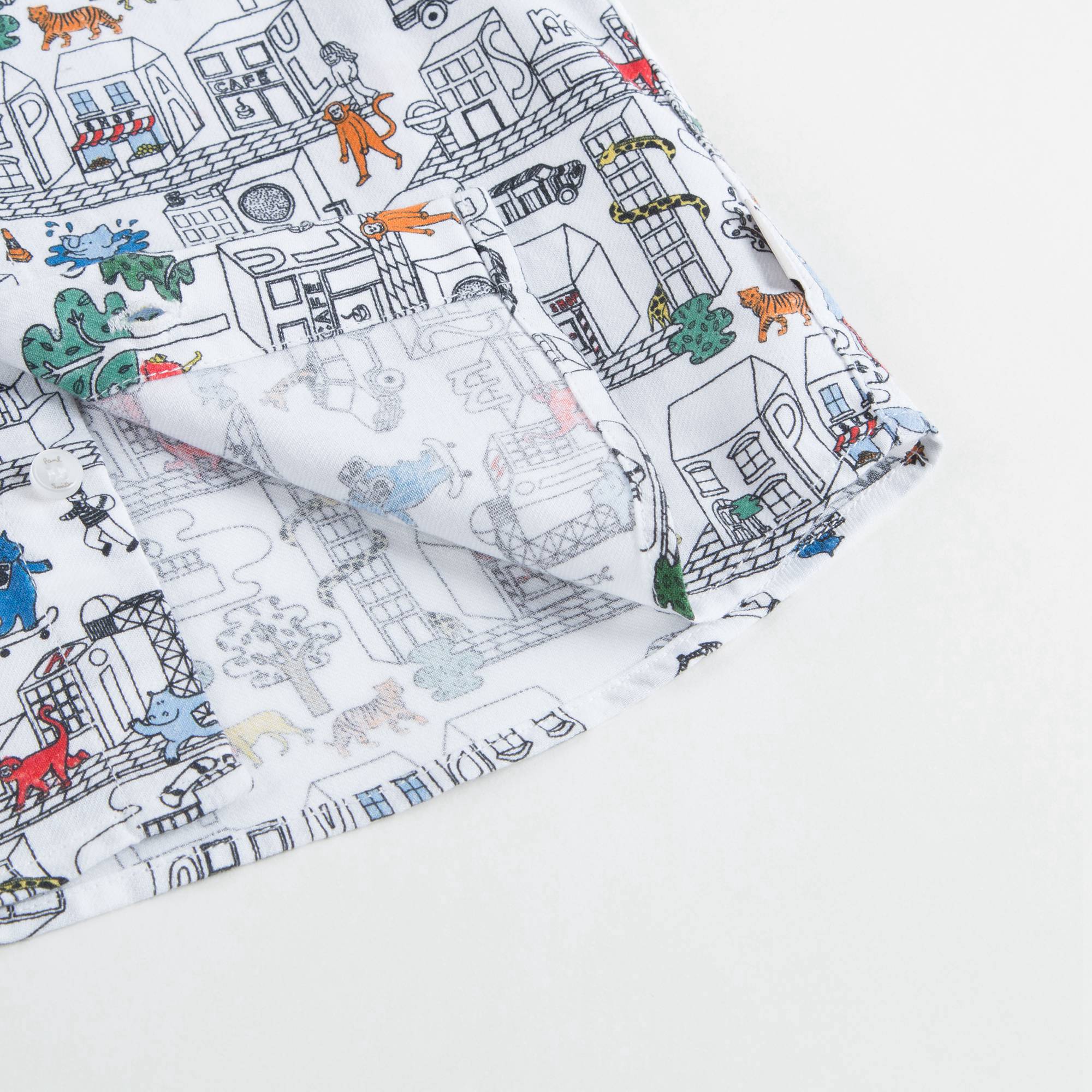 Baby Boys White 'Pan' Cotton Shirt