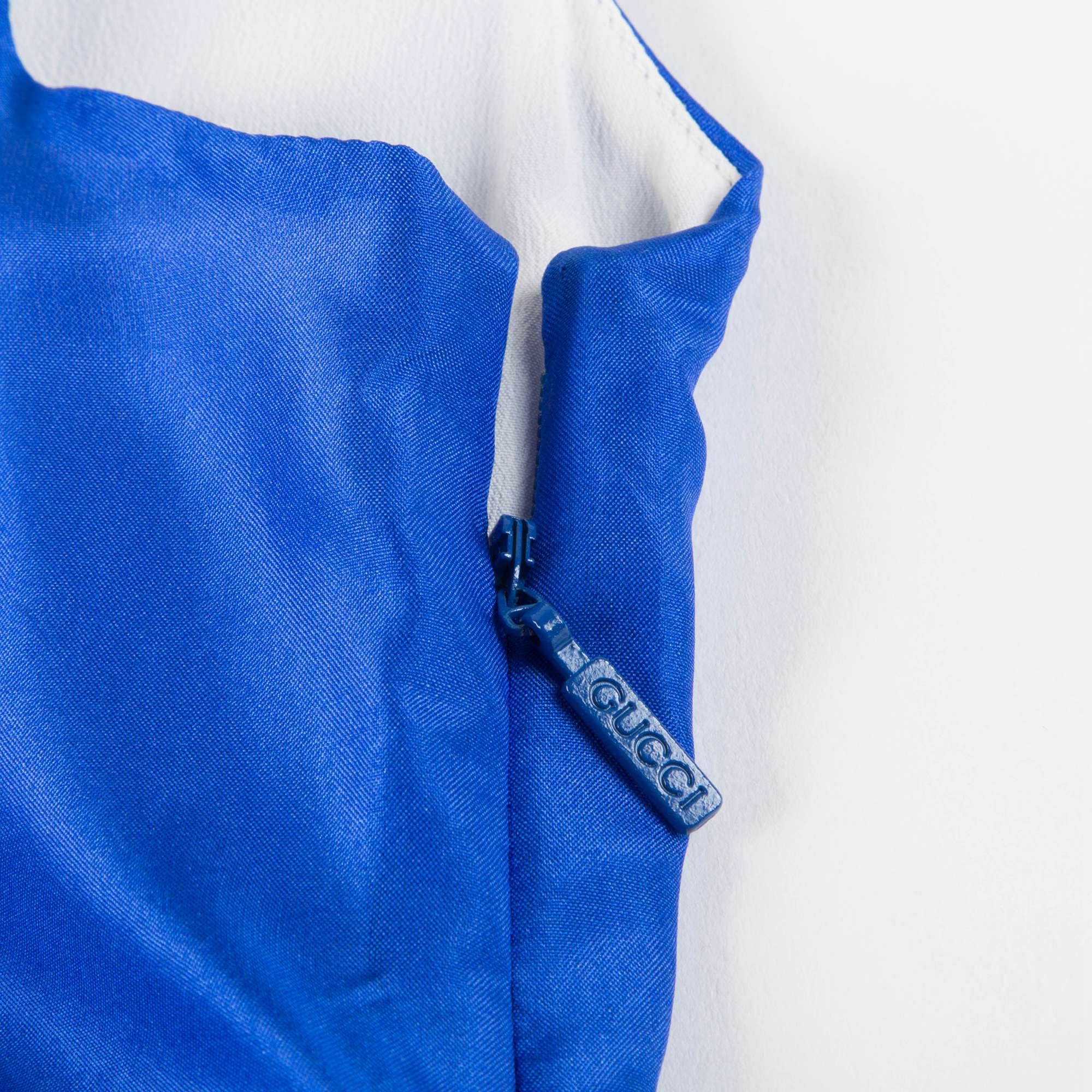 Girls Blue Silk Cat Print Dress