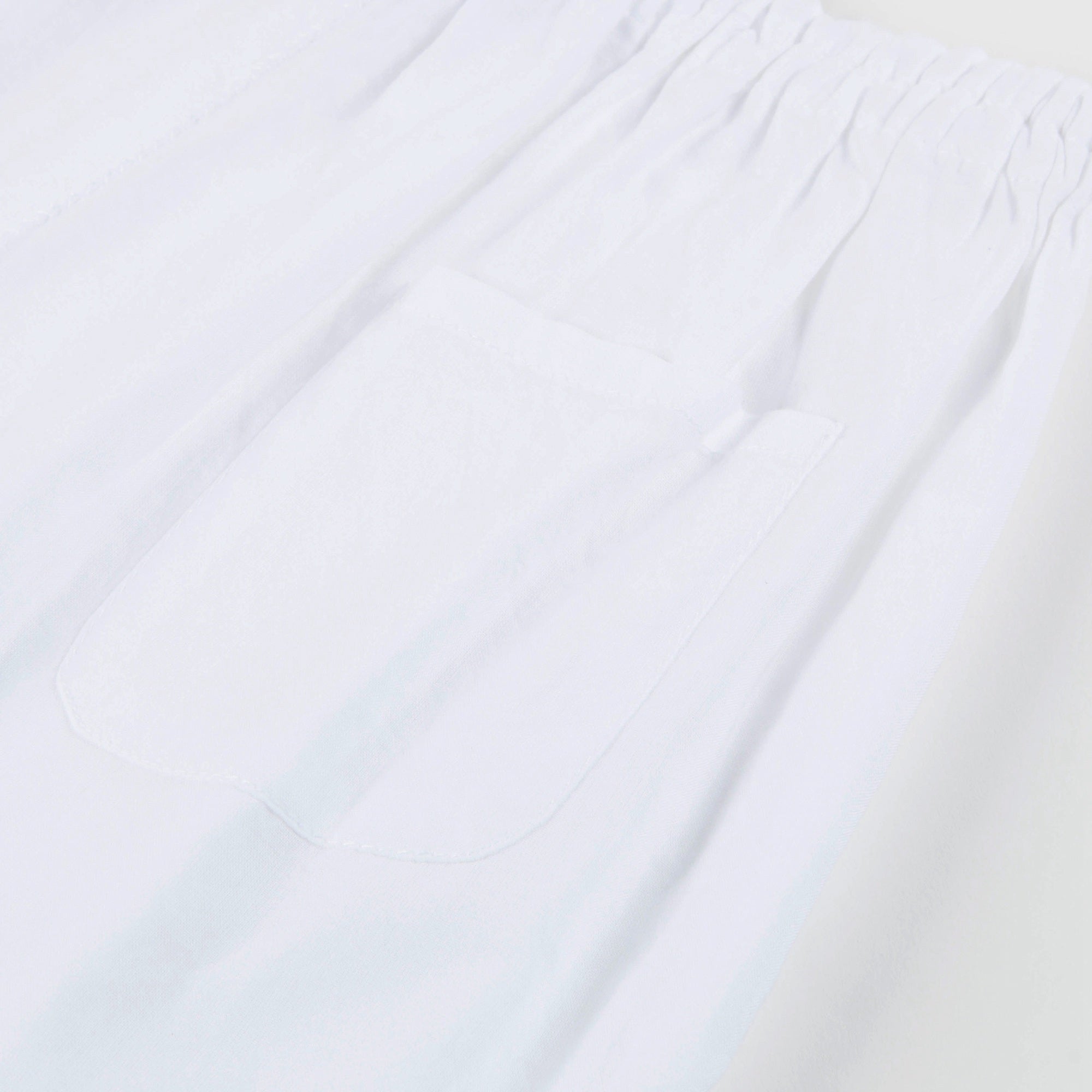 Baby White Cotton Woven Trousers