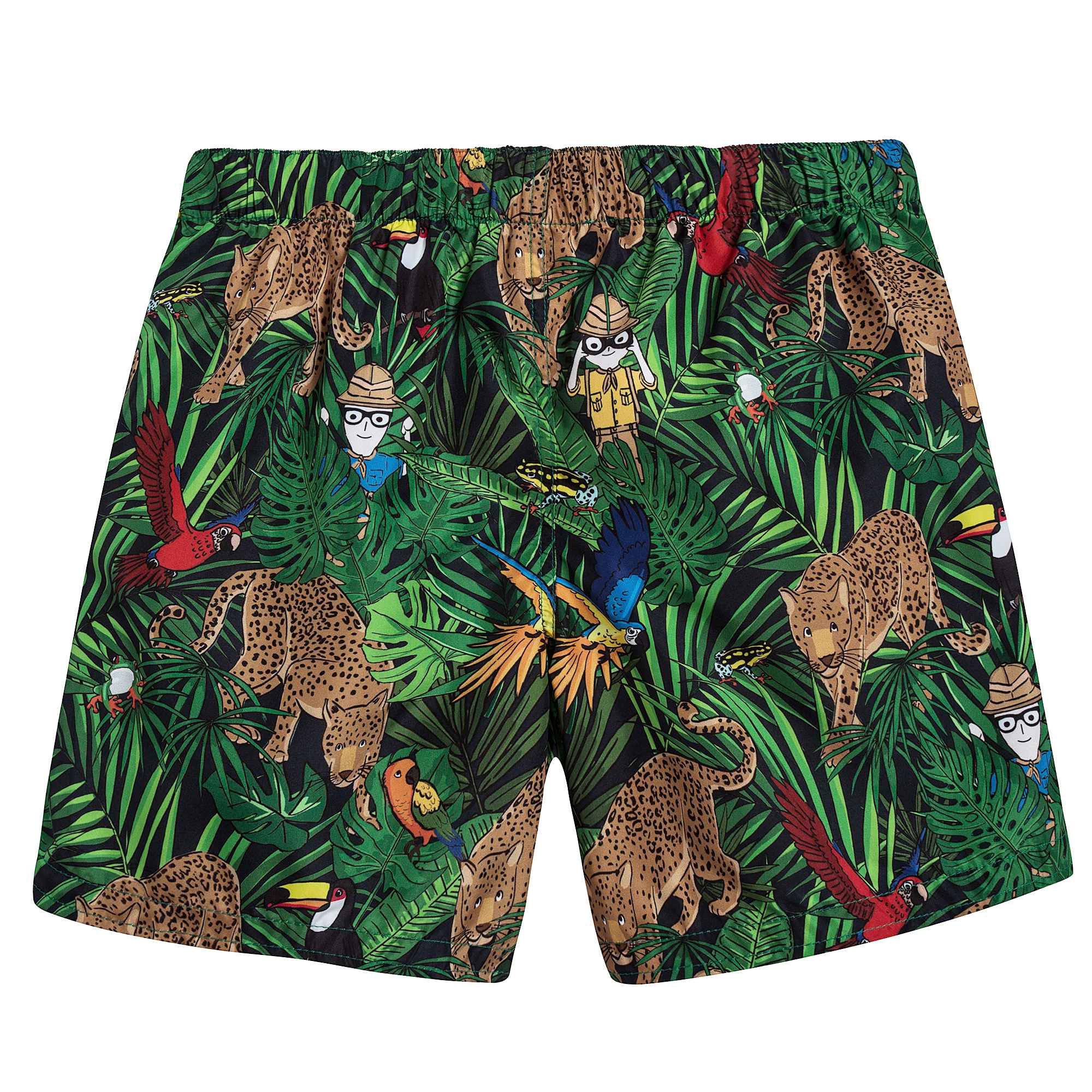 Boys Green Safari Print Baby Shortie