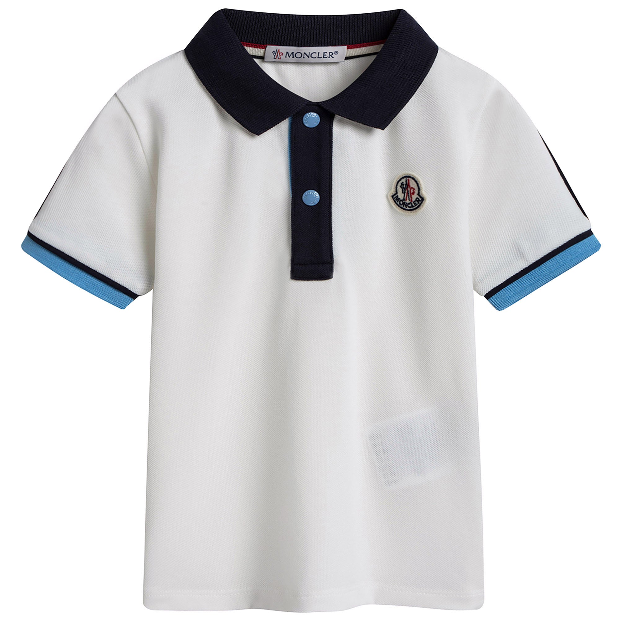 Baby Boys White Piqu茅 Polo Shirt