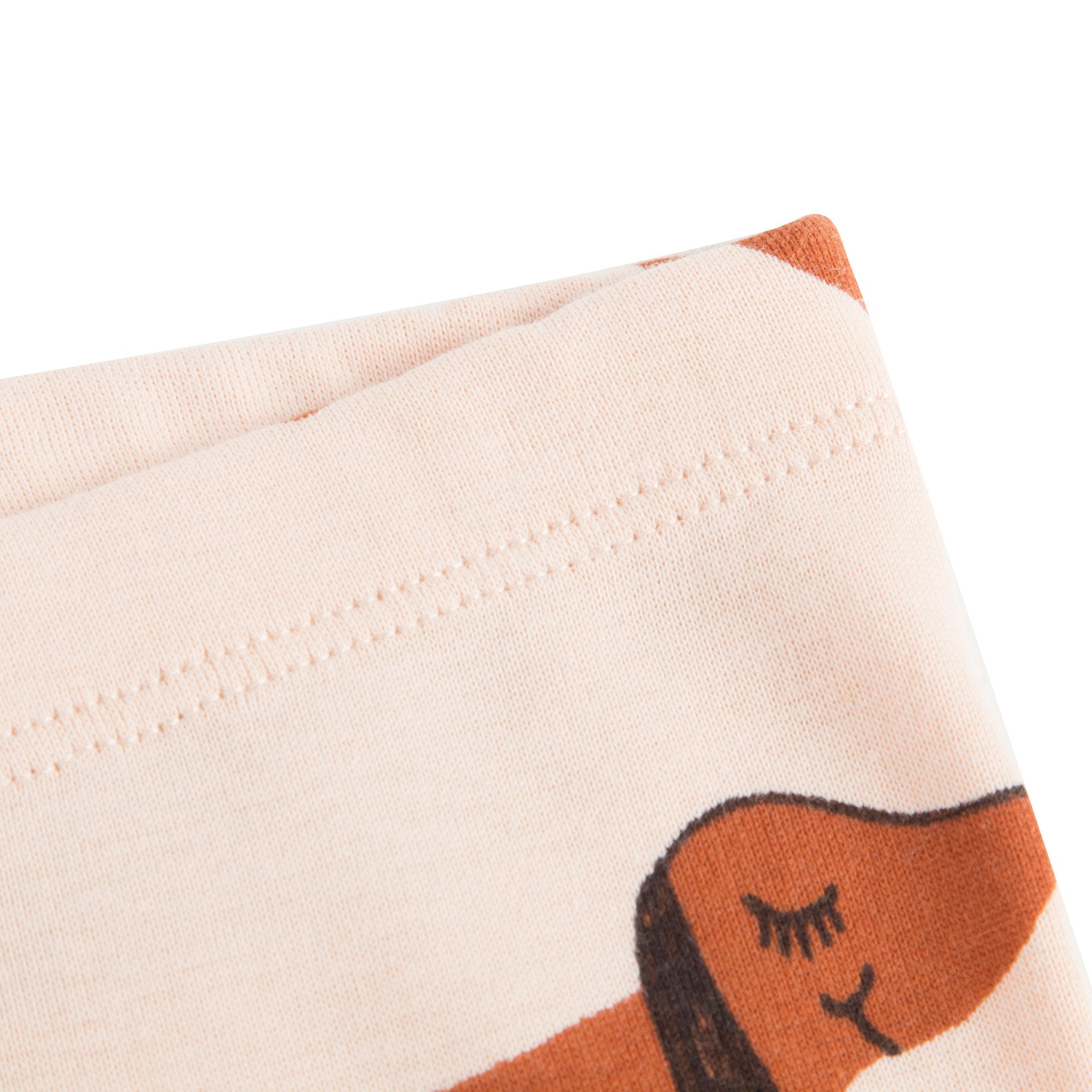 Girls Beige Organic Cotton "Dog" Trousers