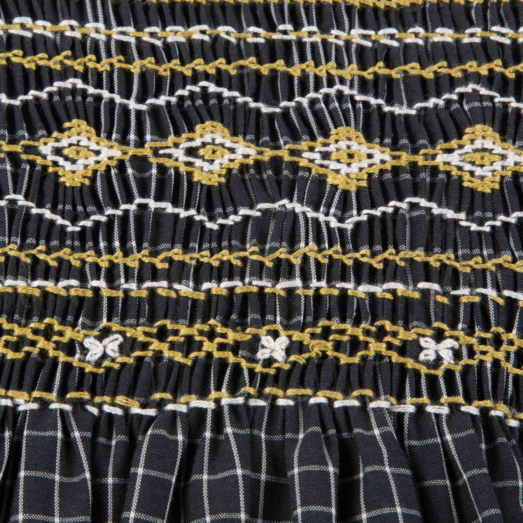 Robe à carreaux noire pour fille