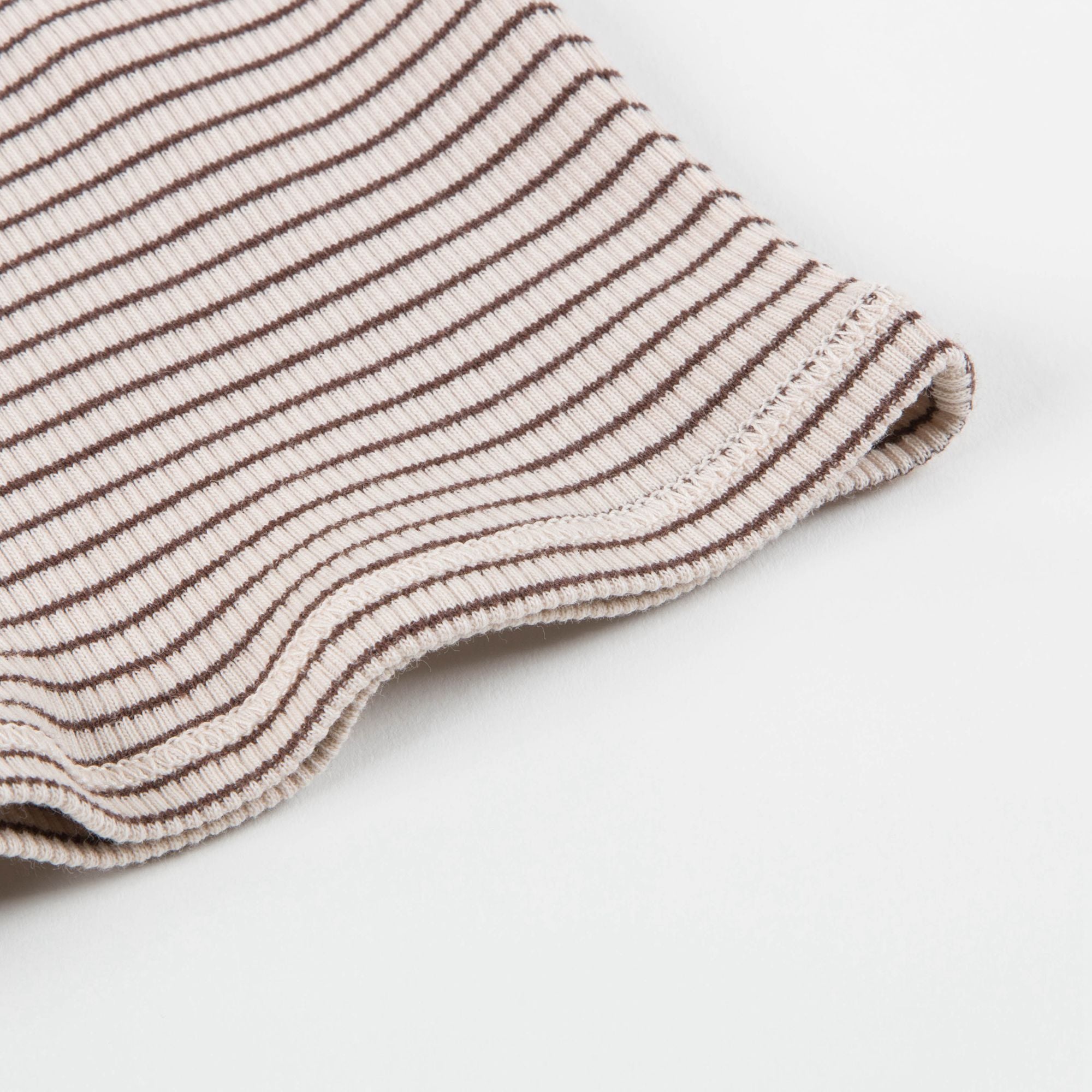 Baby Sand & Chocolate Stripe Cotton Jersey T-shirt