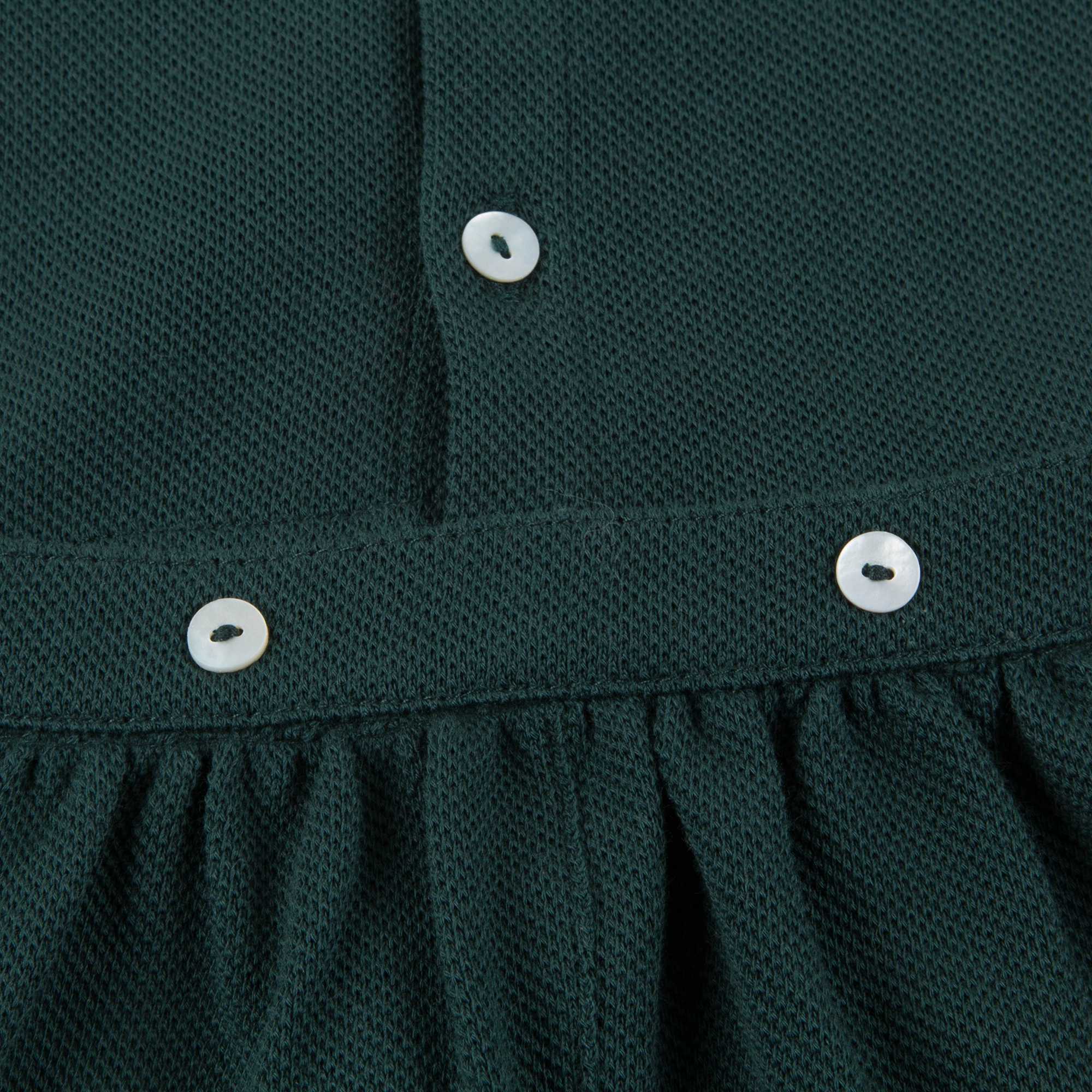 Baby Forest Green Cotton Jersey Romper