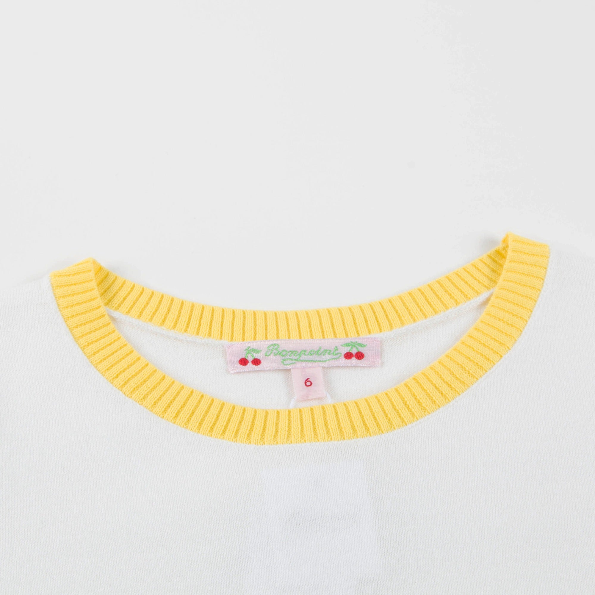 T-shirt en tricot blanc pour fille