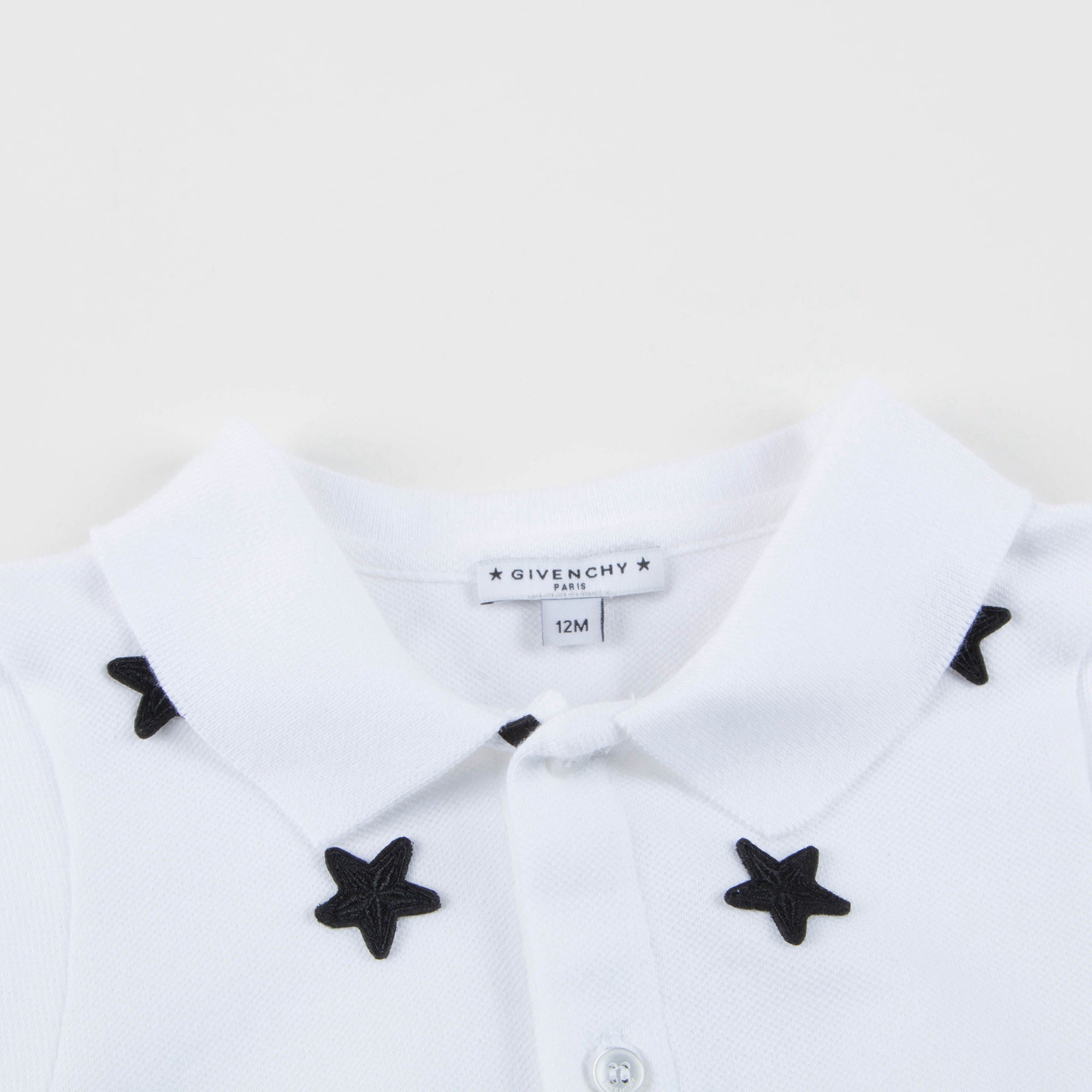 Baby White Cotton "Star" Babysuit