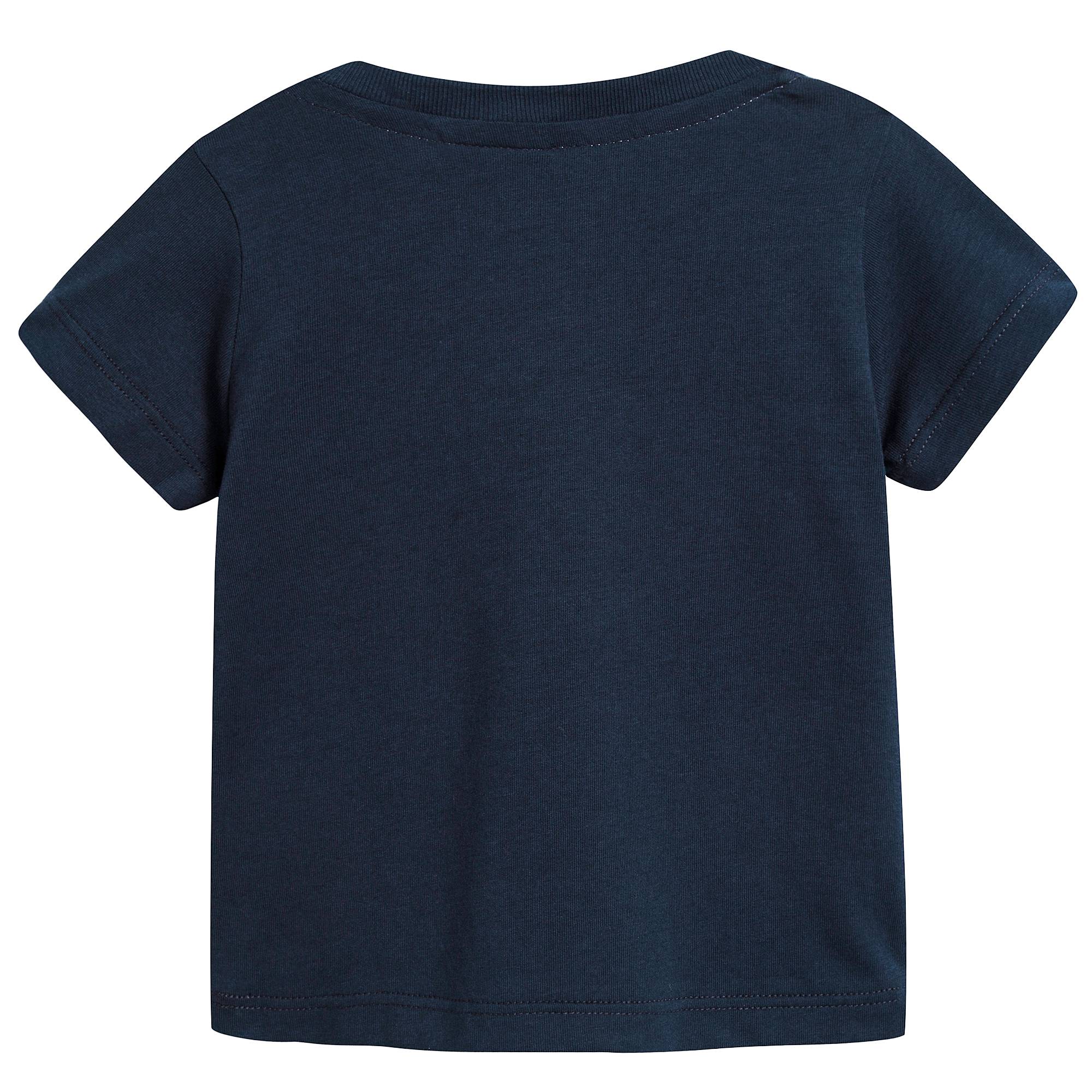 Baby Boys Black Printed Cotton T-shirt