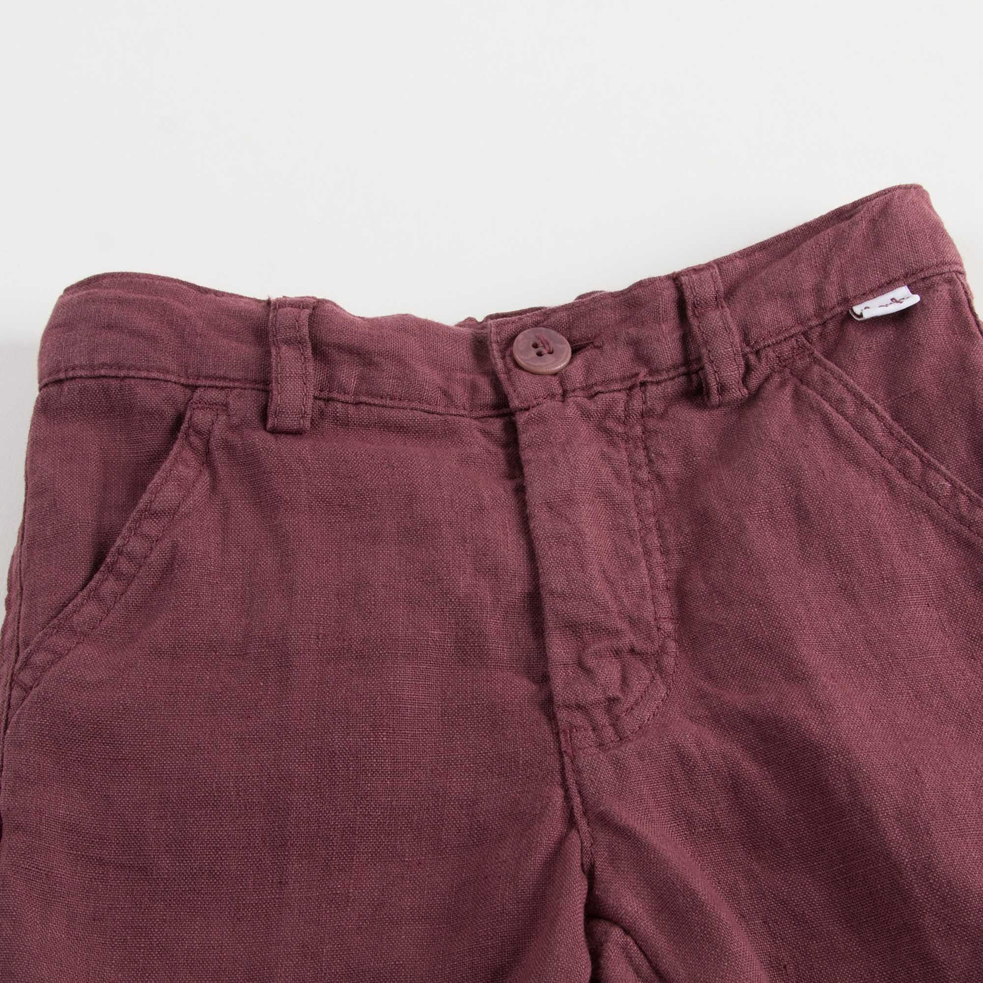 Shorts rouge bordeaux pour garçons