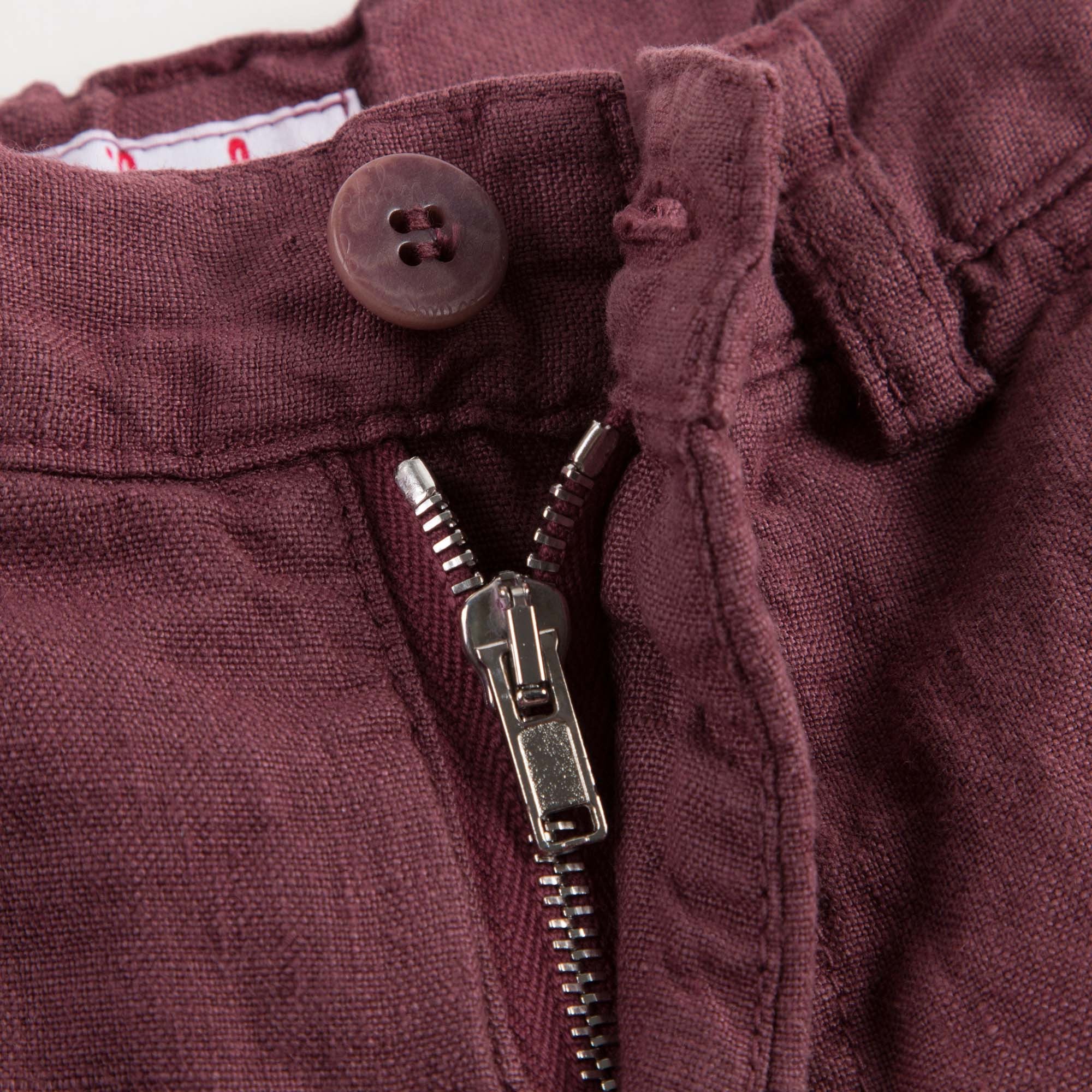 Shorts rouge bordeaux pour garçons