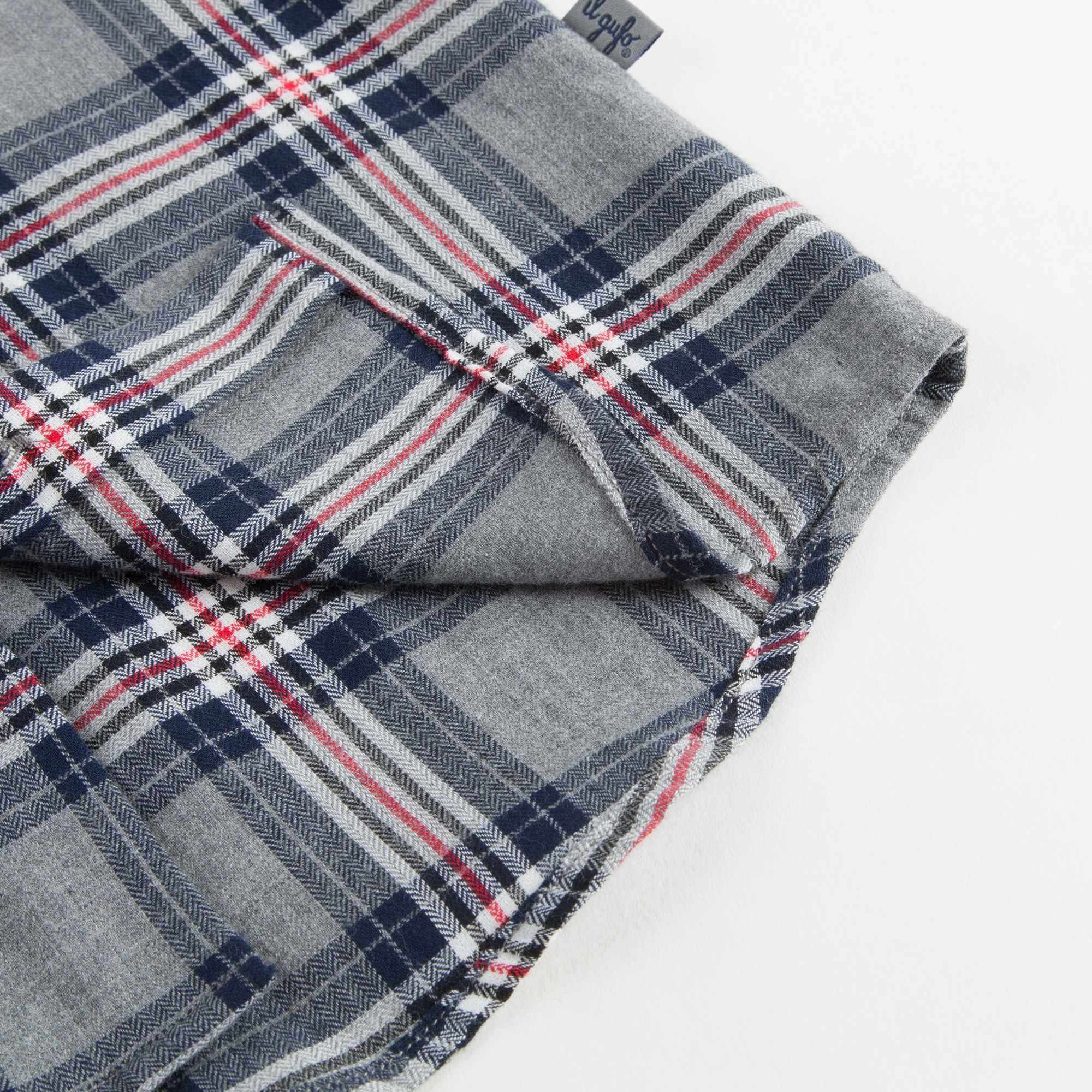 Boys Blue Checked Cotton Shirt