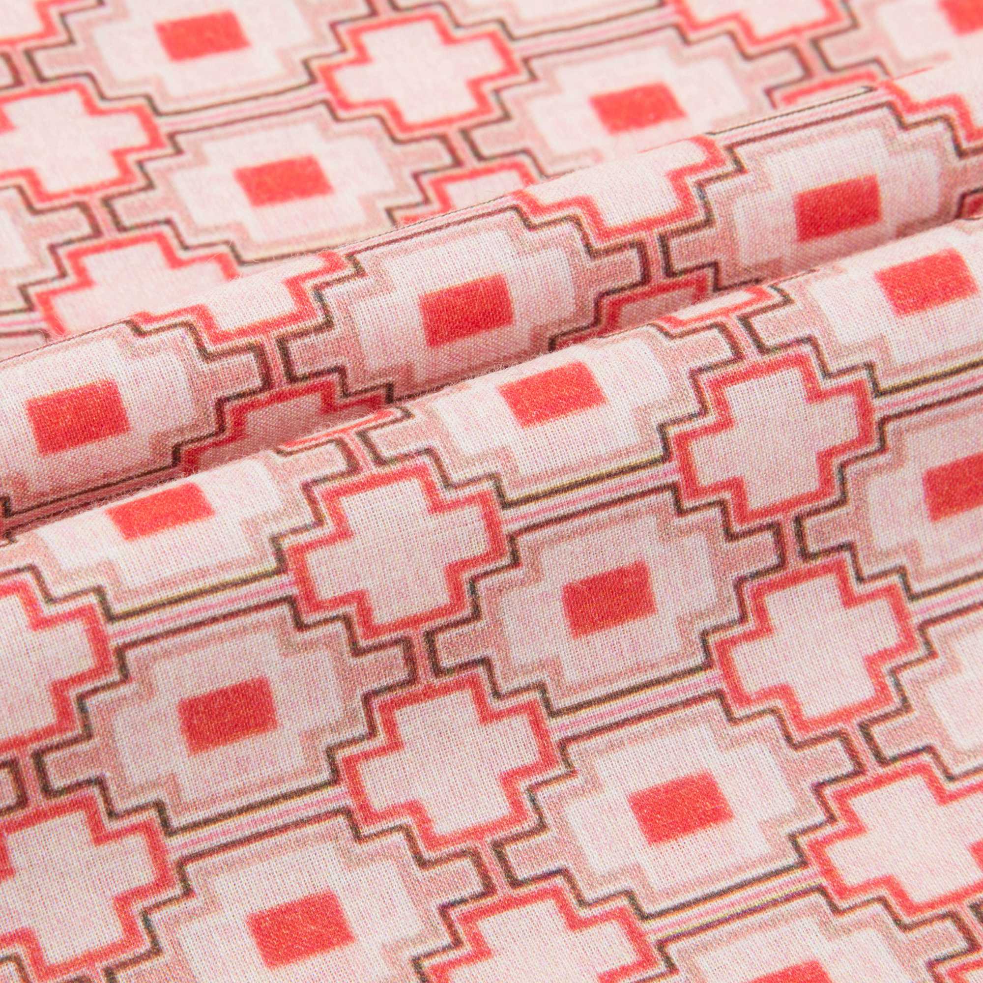 Baby Girls Kaleido Red Cotton Woven Top