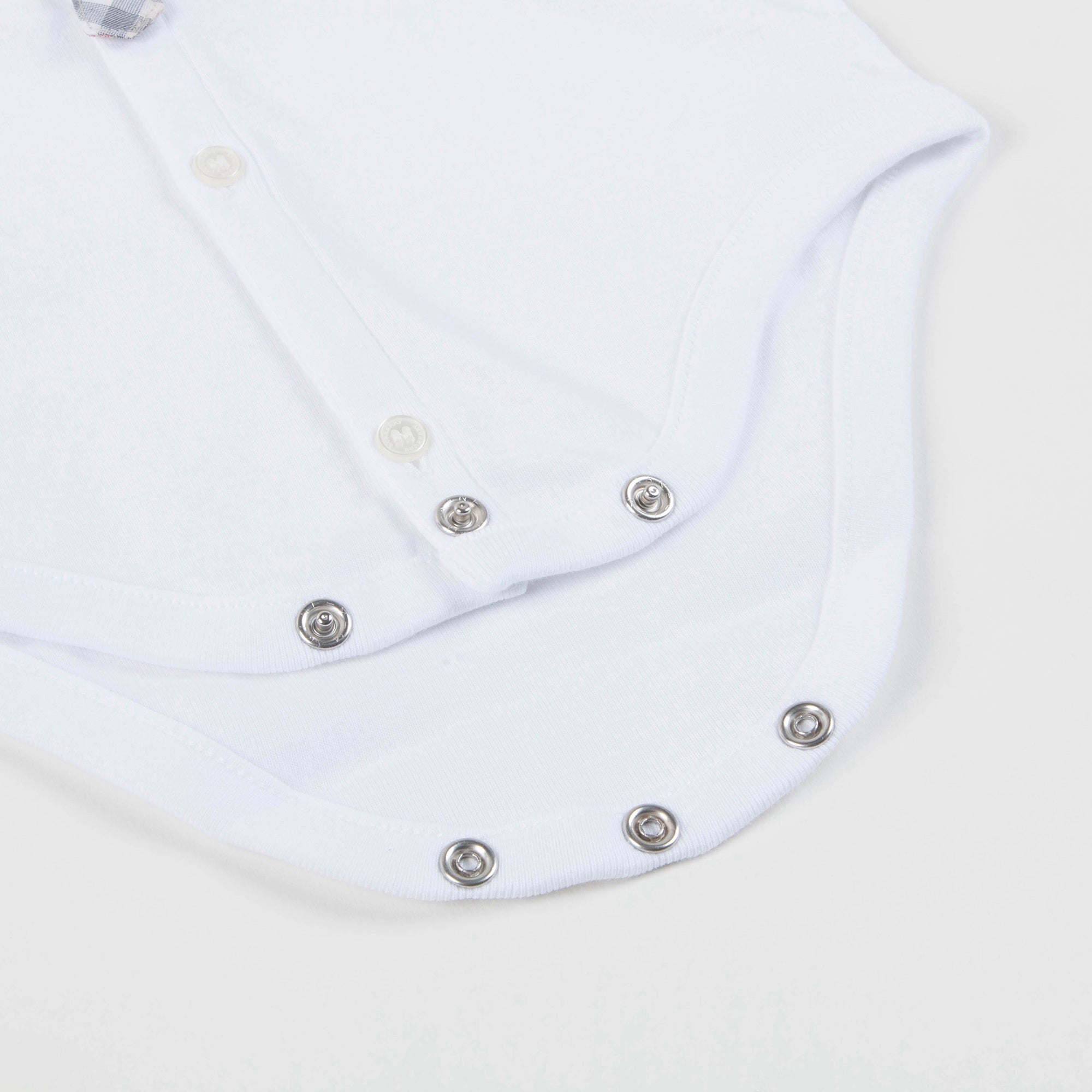 Baby White Cotton Babysuit
