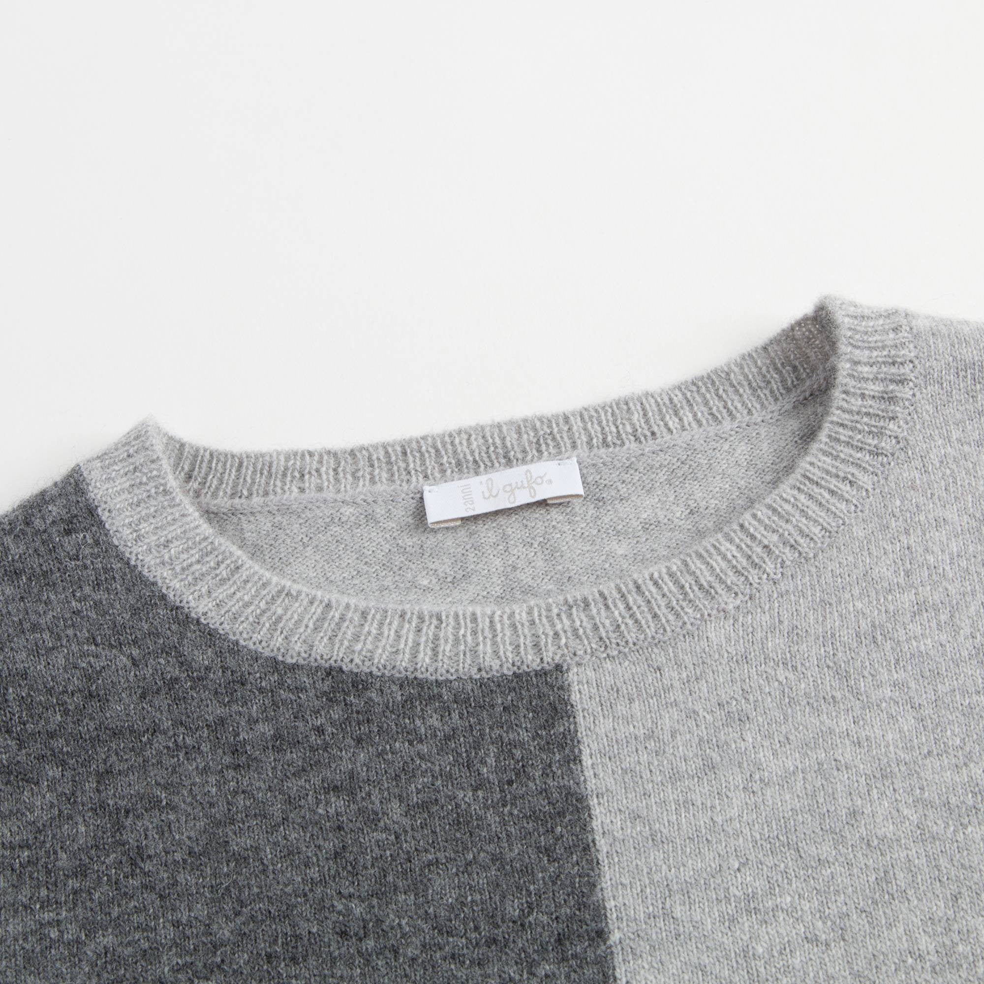 Boys Grey Colour Block Sweater