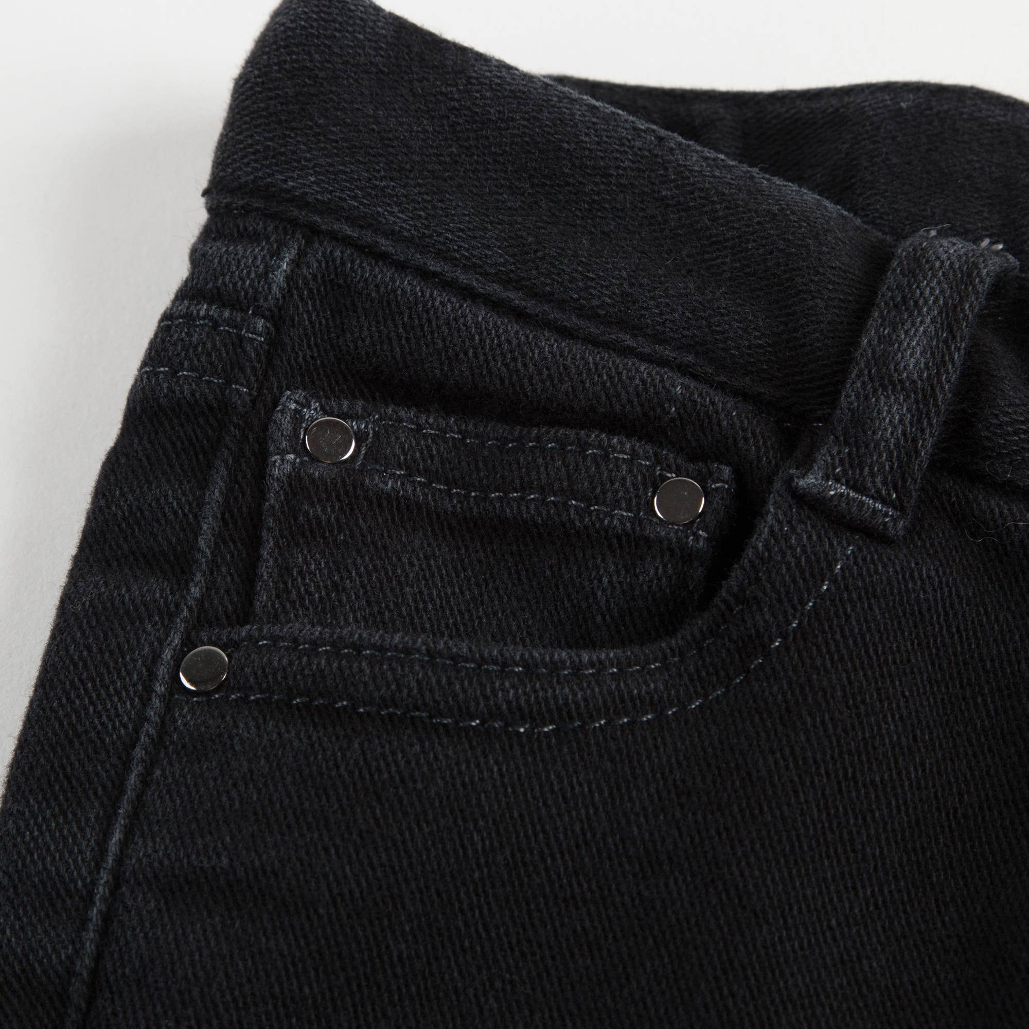 Boys Black Cotton Jeans