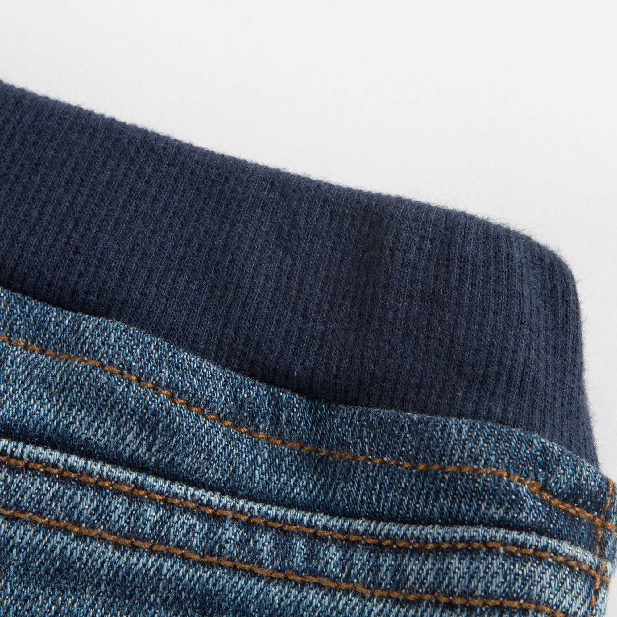 Pantalon en coton indigo mi-clair pour bébé garçon
