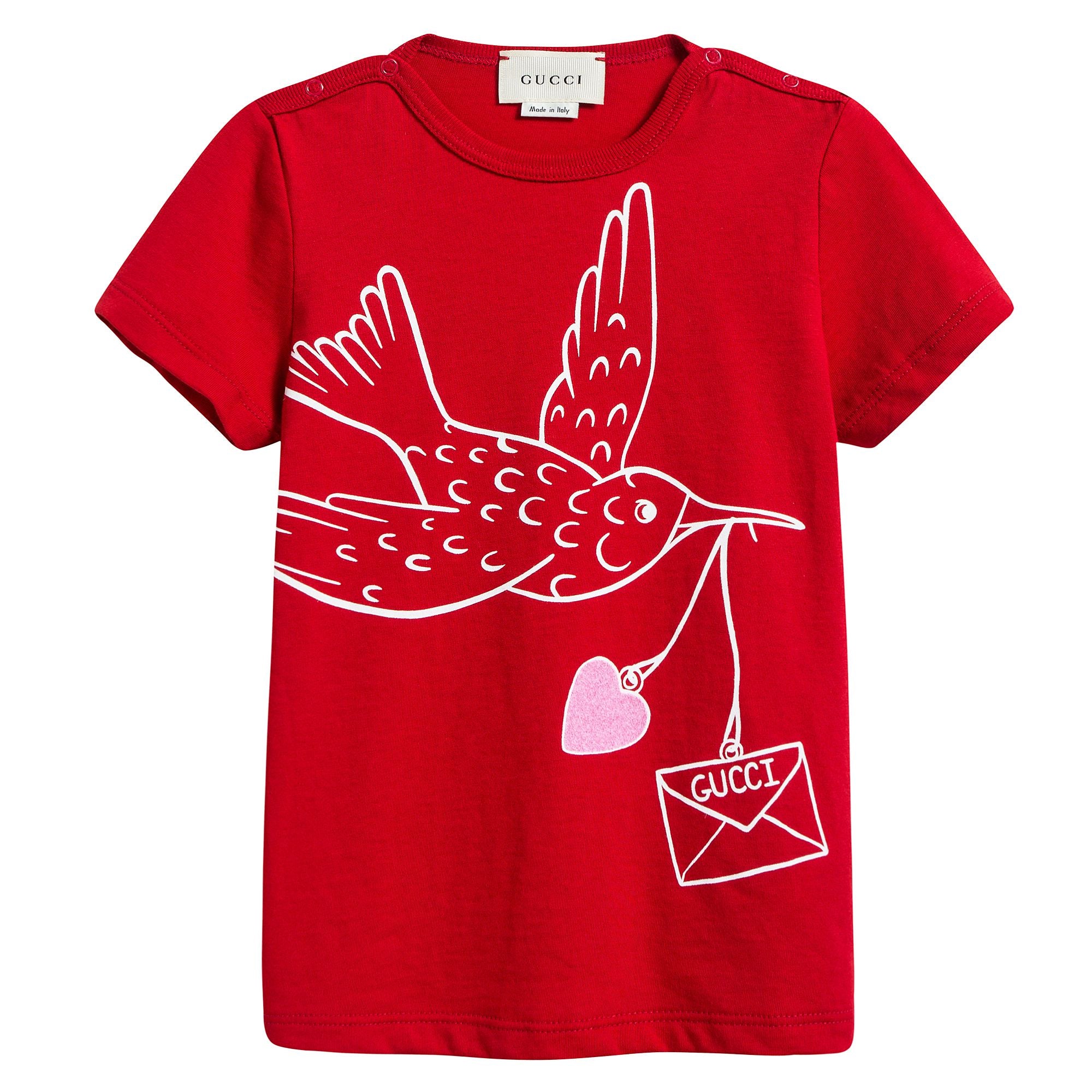 Baby Girls Red Cotton T-shirt