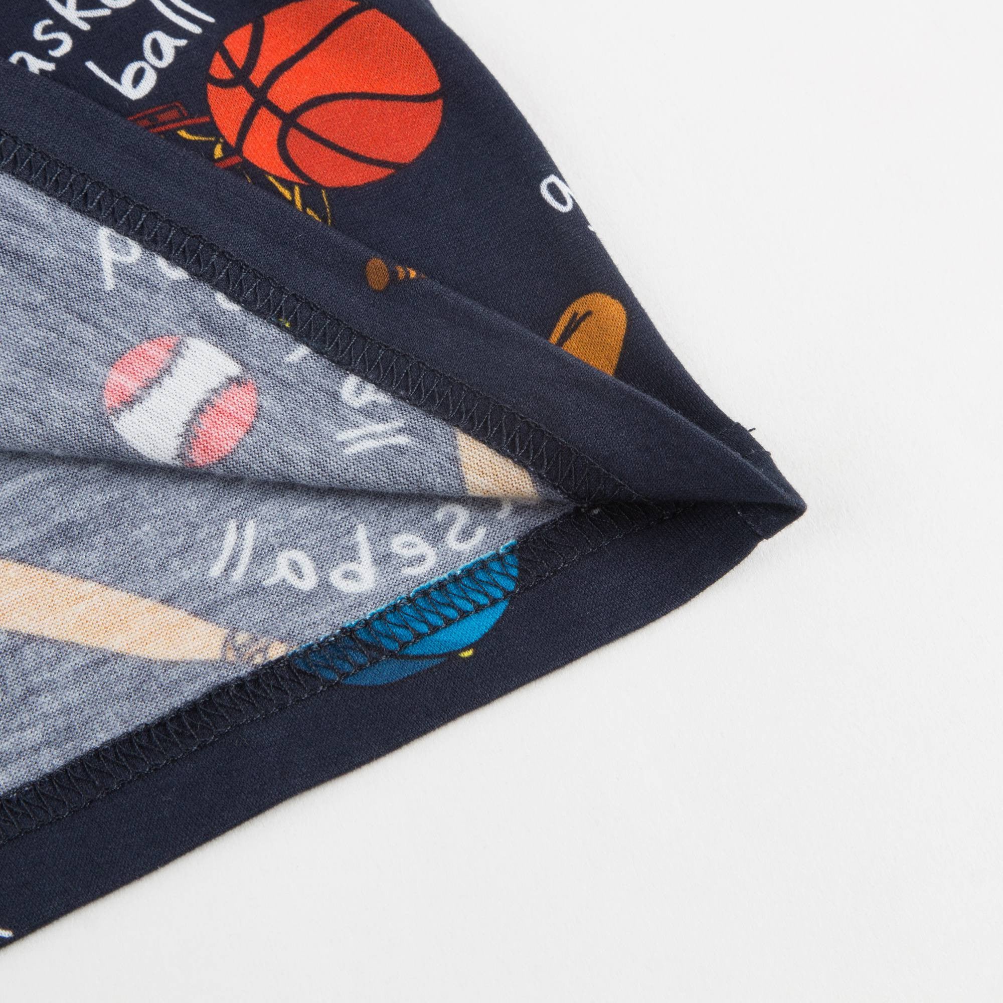 Boys Navy Blue Sport Printed Jersey T-shirt