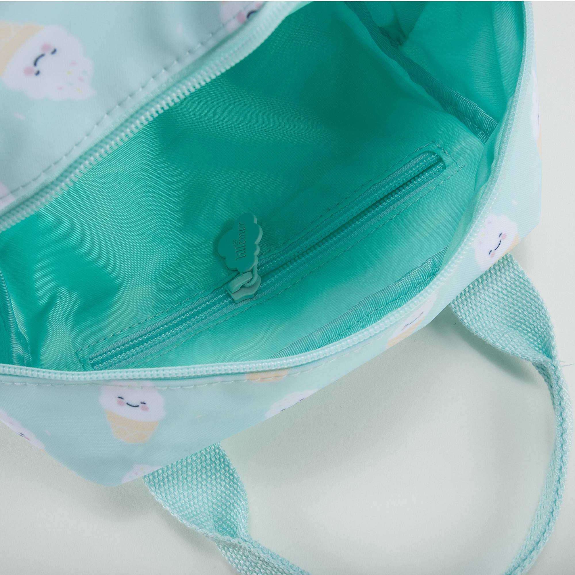 Sac à dos imprimé Glace Vert menthe pour filles (20 x 13 x 26 cm)