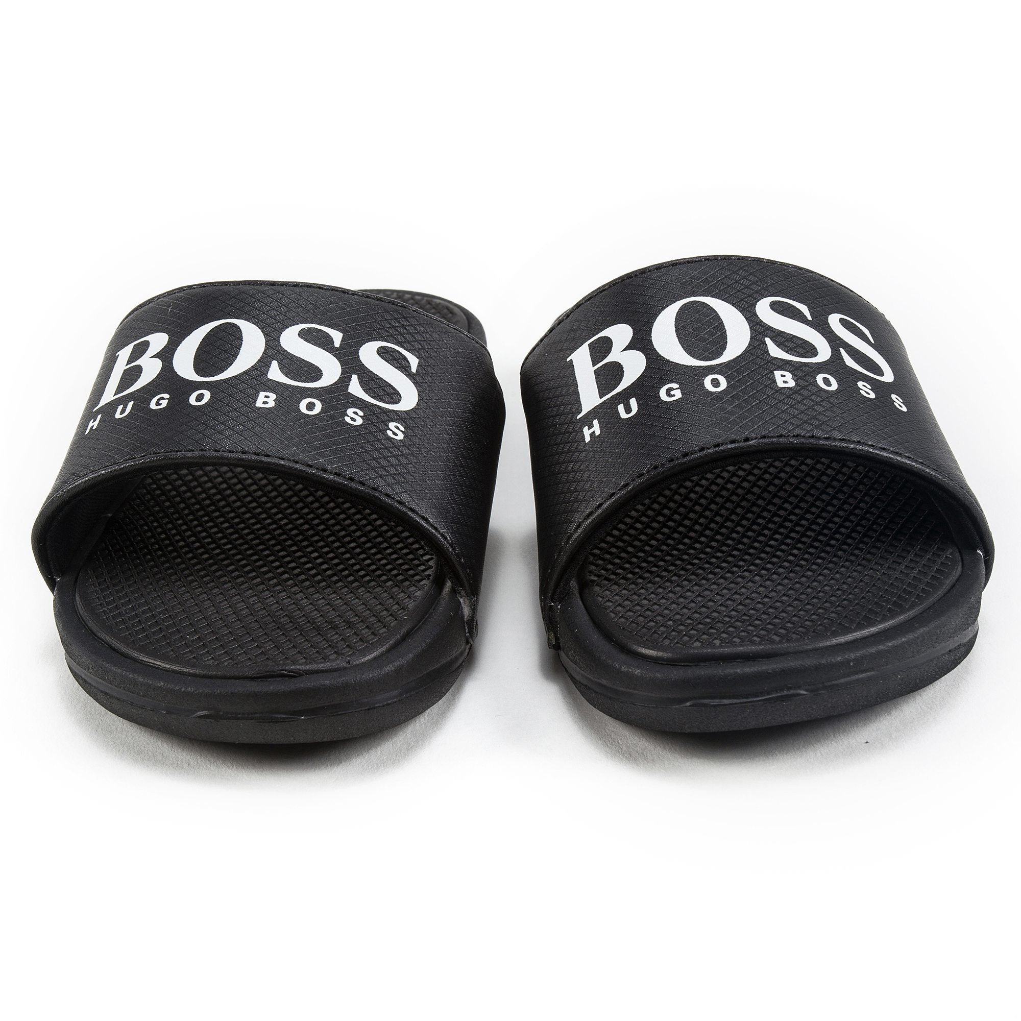 Boys Black Logo Sandales