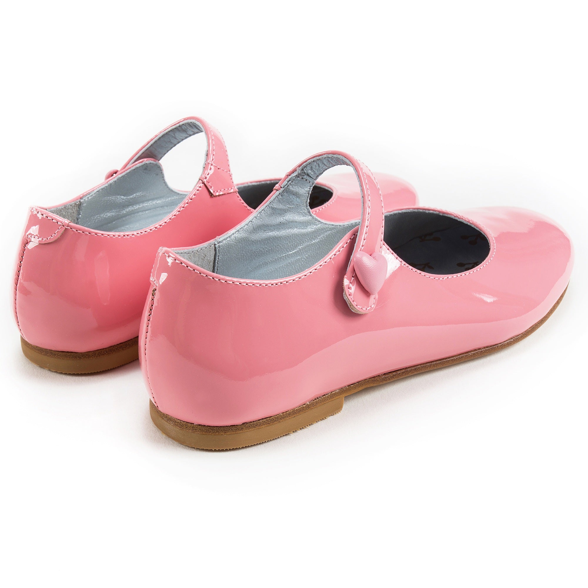 Chaussures en cuir rose pour fille