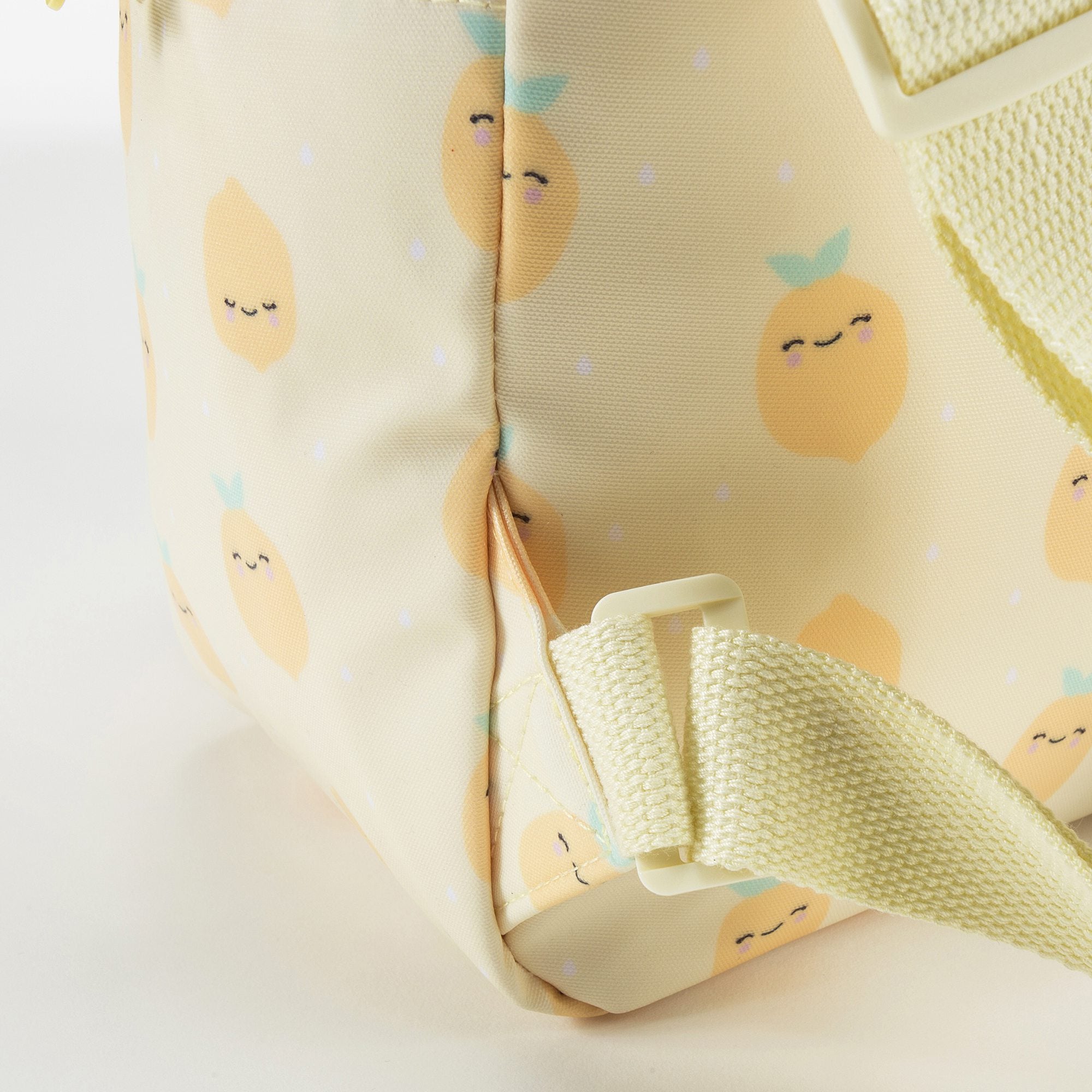 Sac à dos jaune pour fille avec imprimé citrons (20 x 13 x 26 cm)