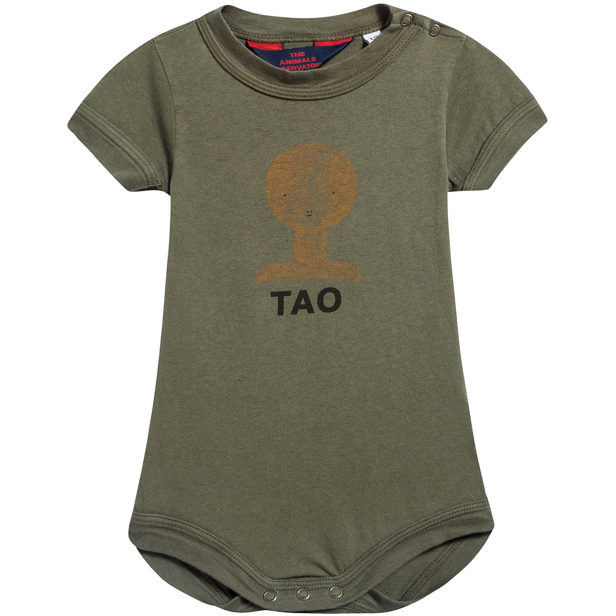 Baby Military Green Tao Bust Cotton Babysuit