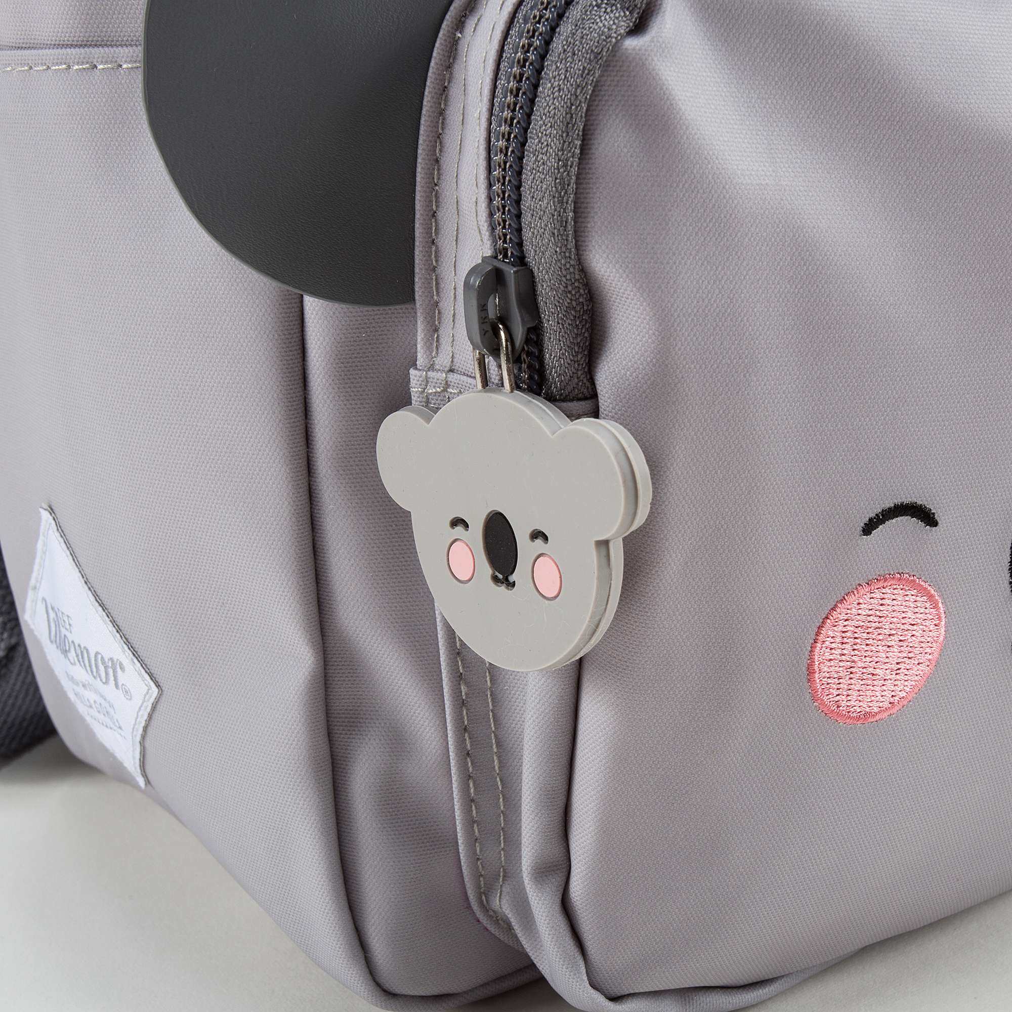 Sac à dos gris à têtes de koalas pour filles (20 x 13 x 26 cm)
