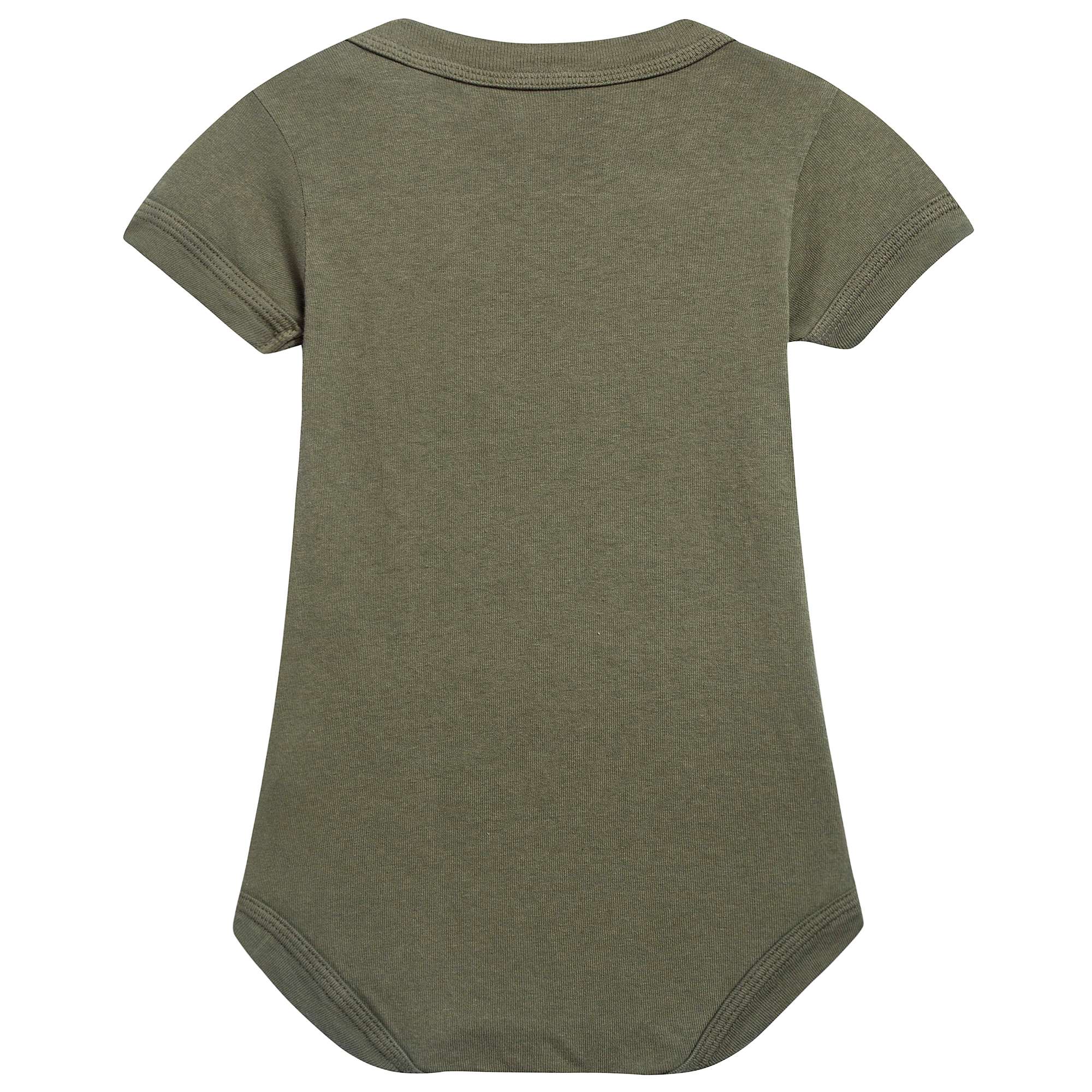 Baby Military Green Tao Bust Cotton Babysuit