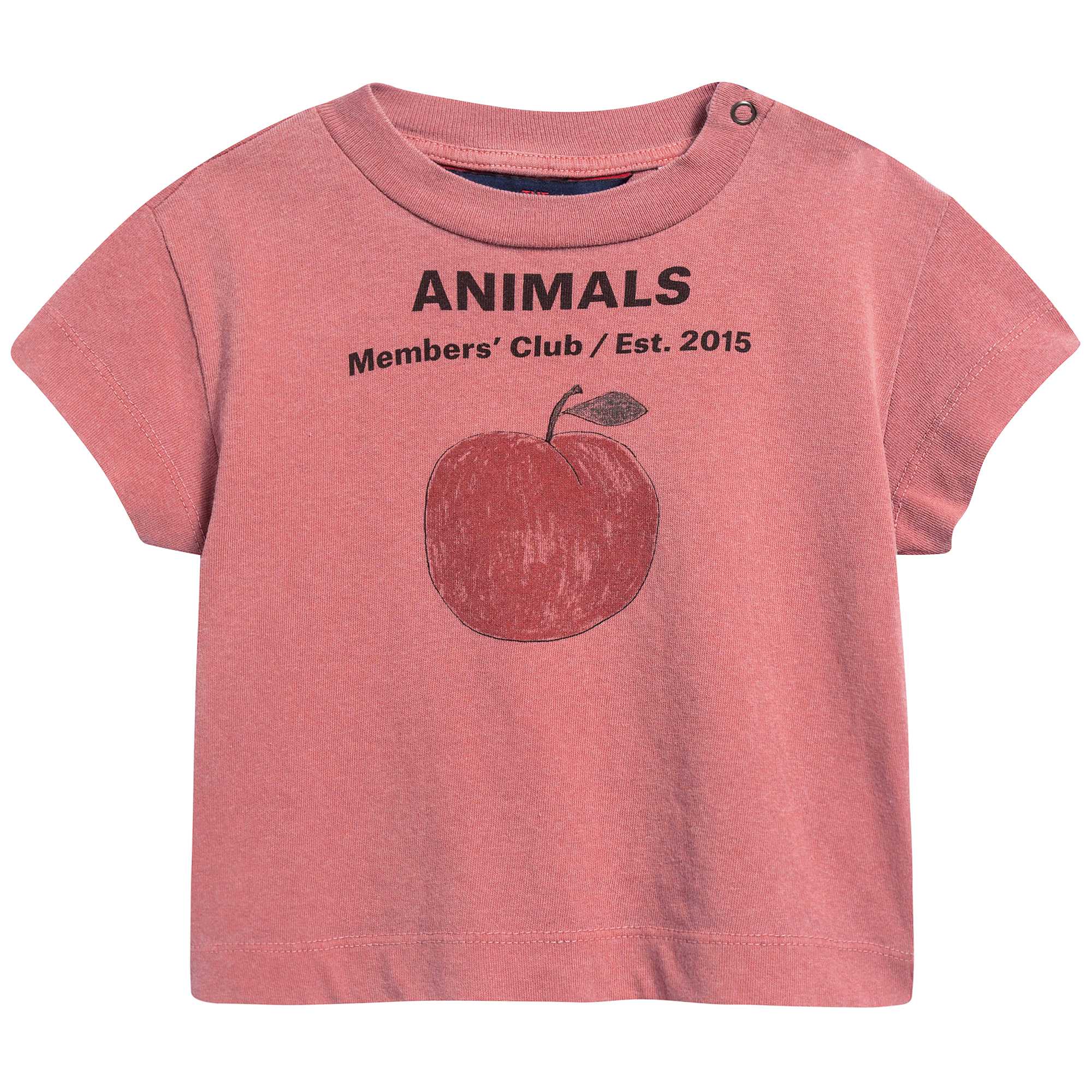 Baby Girls Red Peach Cotton T-shirt