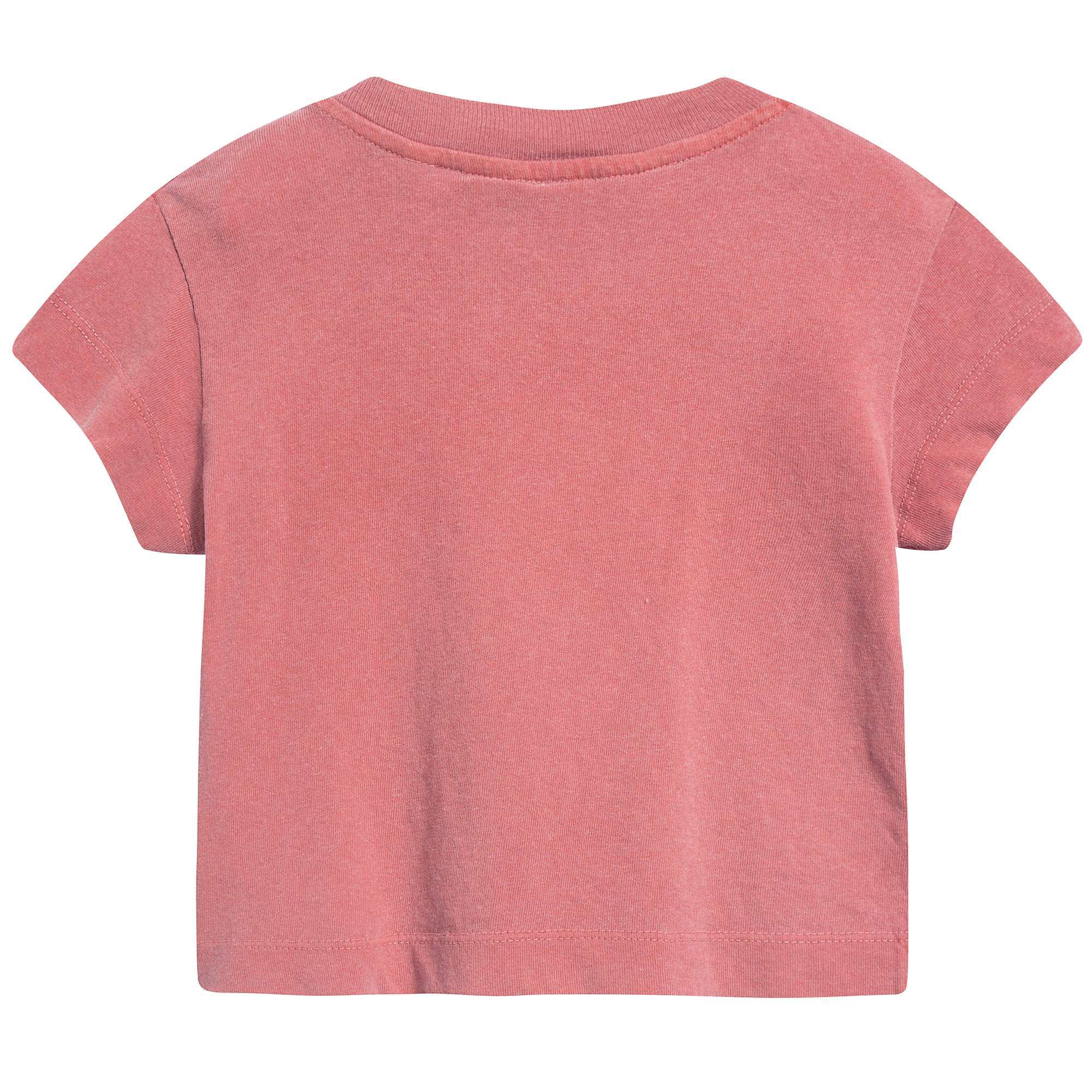 Baby Girls Red Peach Cotton T-shirt