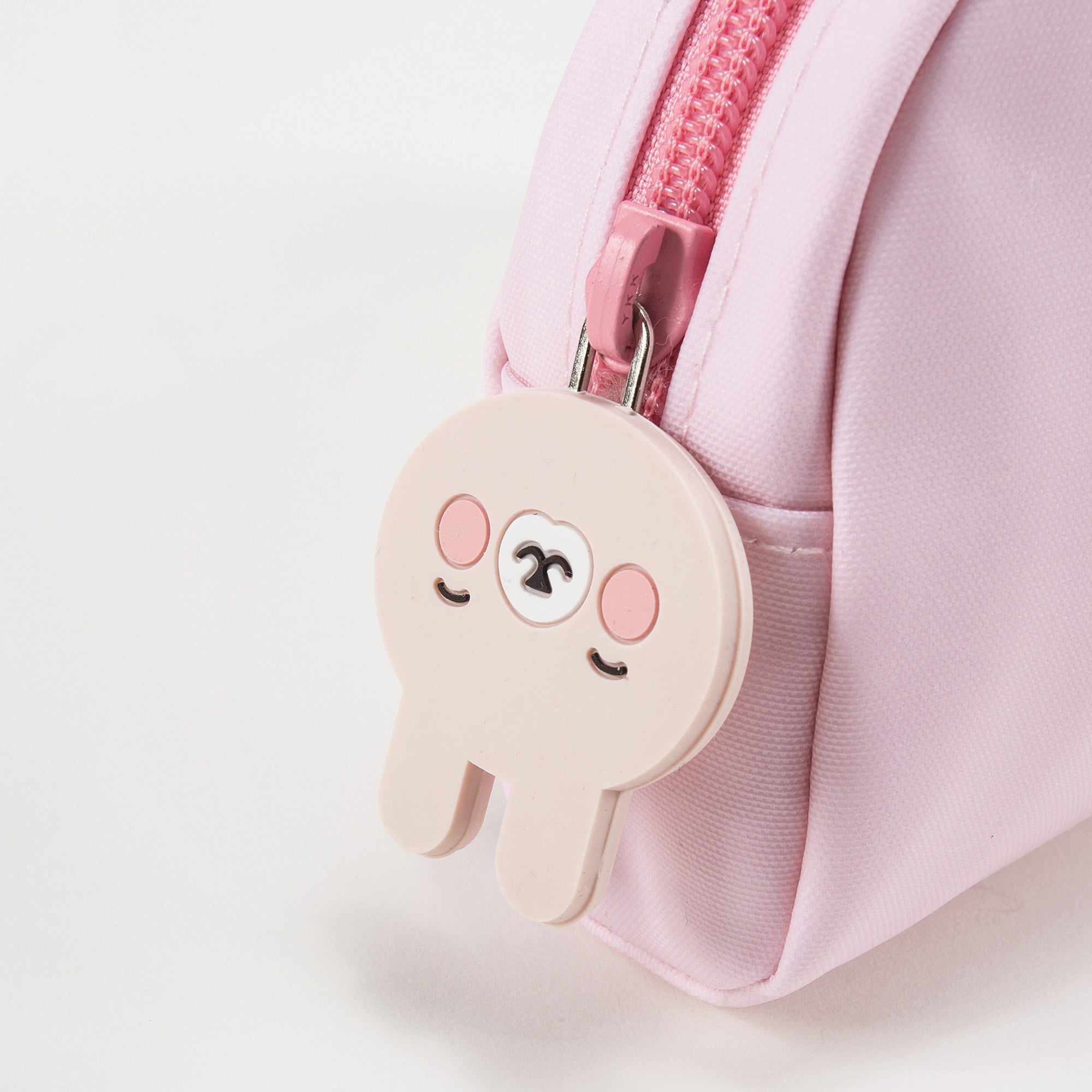 Trousse à crayons rose clair avec motif lapin pour fille (21 x 11 cm)